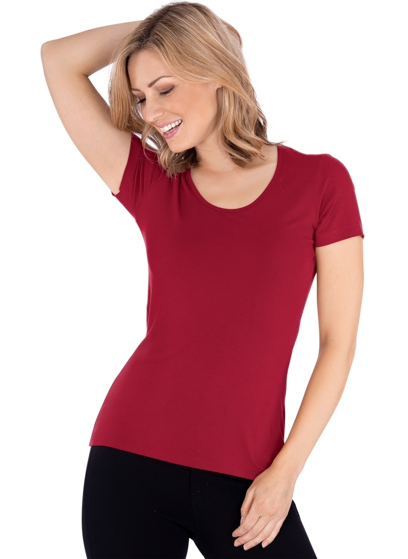 Trigema T-Shirt "TRIGEMA Rundhalsshirt aus Viskose" 1 Stk. tlg. günstig online kaufen