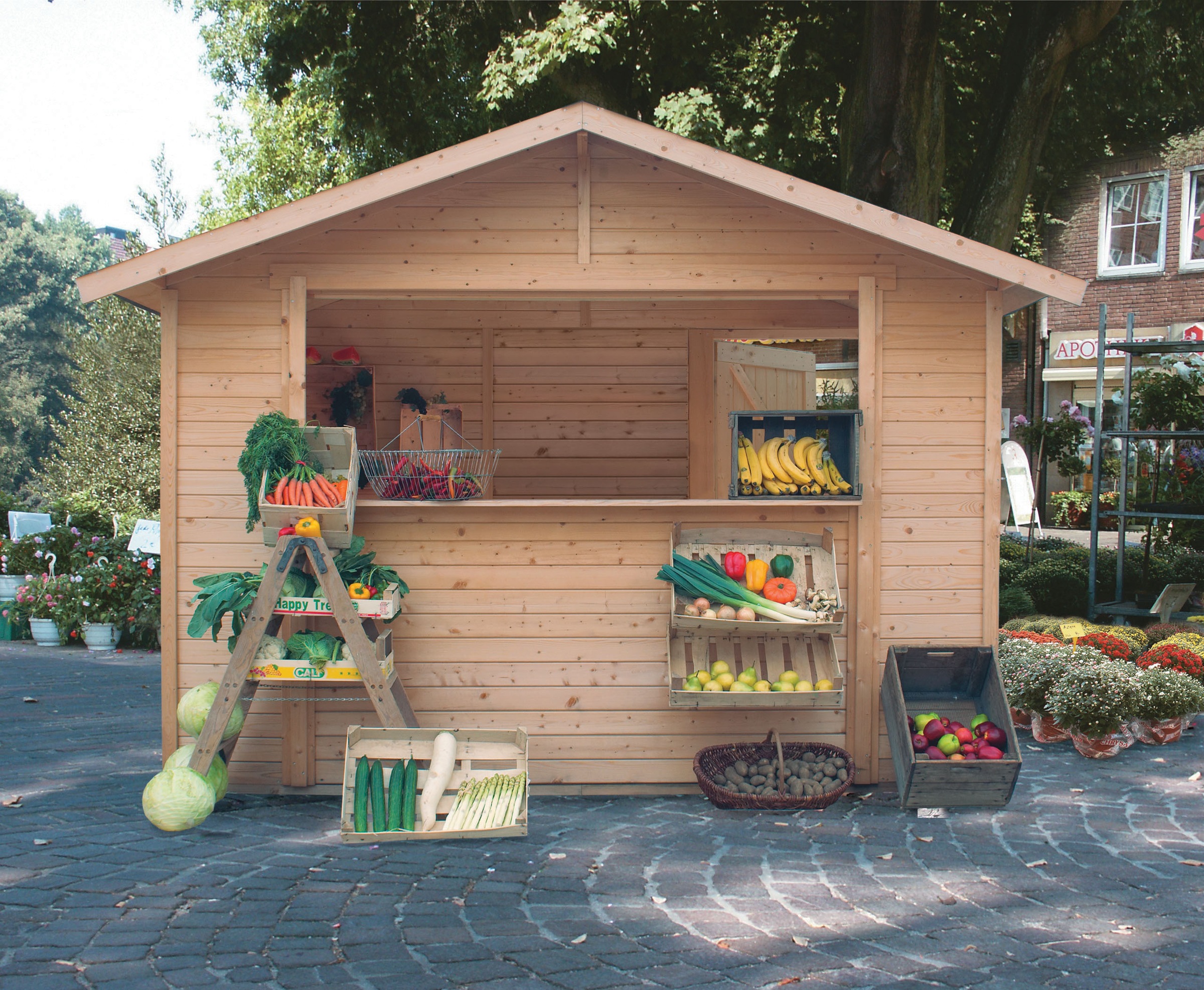 Karibu Gartenhaus "Verkaufshaus 2 naturbelassen" aus hochwertiger nordische günstig online kaufen