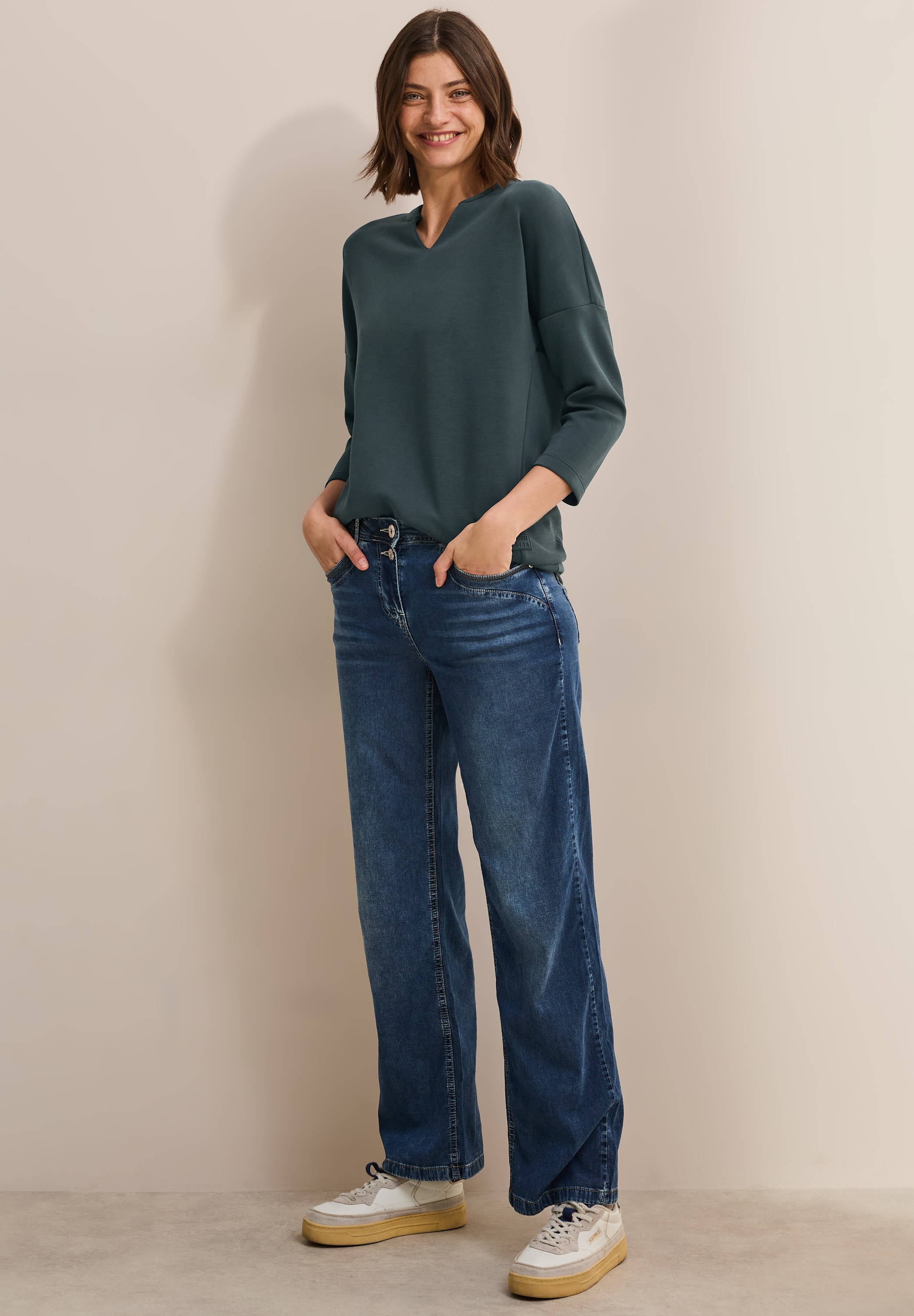 Cecil Sweater, 3/4-Arm mit Stretch