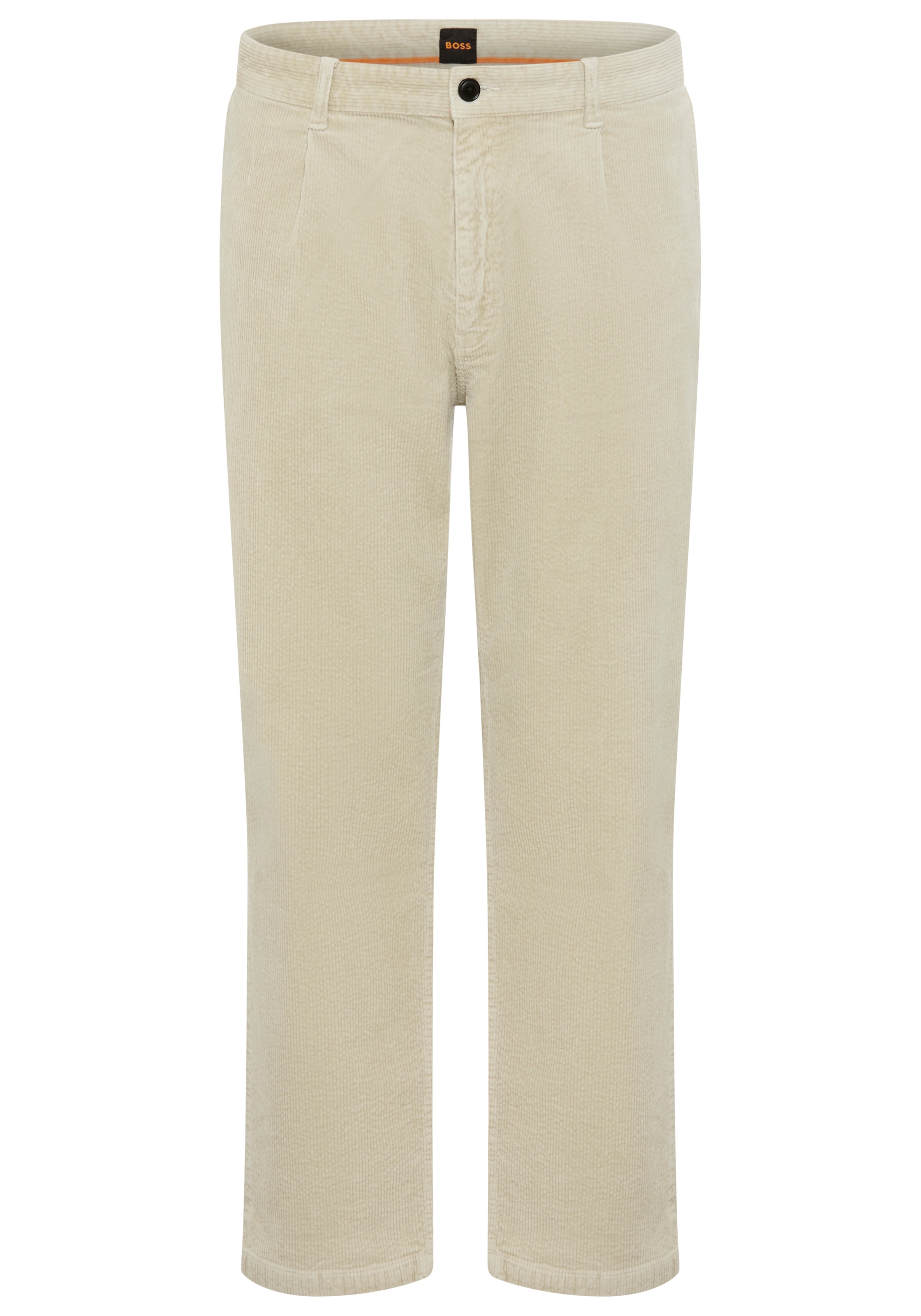 BOSS ORANGE Cordhose "Pleated" tapered fit, Feincord-Qualität, Bundfalte günstig online kaufen
