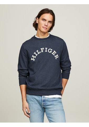 Sweatshirt »HILFIGER ARCHED HTR SWEATSHIRT«, mit gebrochenem Print