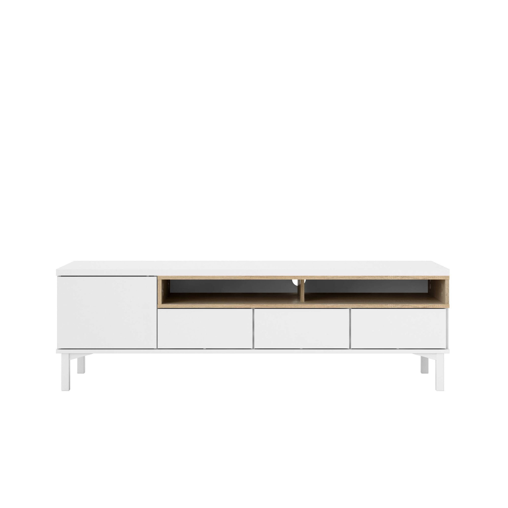 Home affaire TV-Board "Roomers TV-Board, TV-Möbel, TV-Unit, Media-Möbel, Sideboard" Breite/Höhe 156/48 cm, 2 offene Fächer mit Rahmen-Optik, Kabelführung