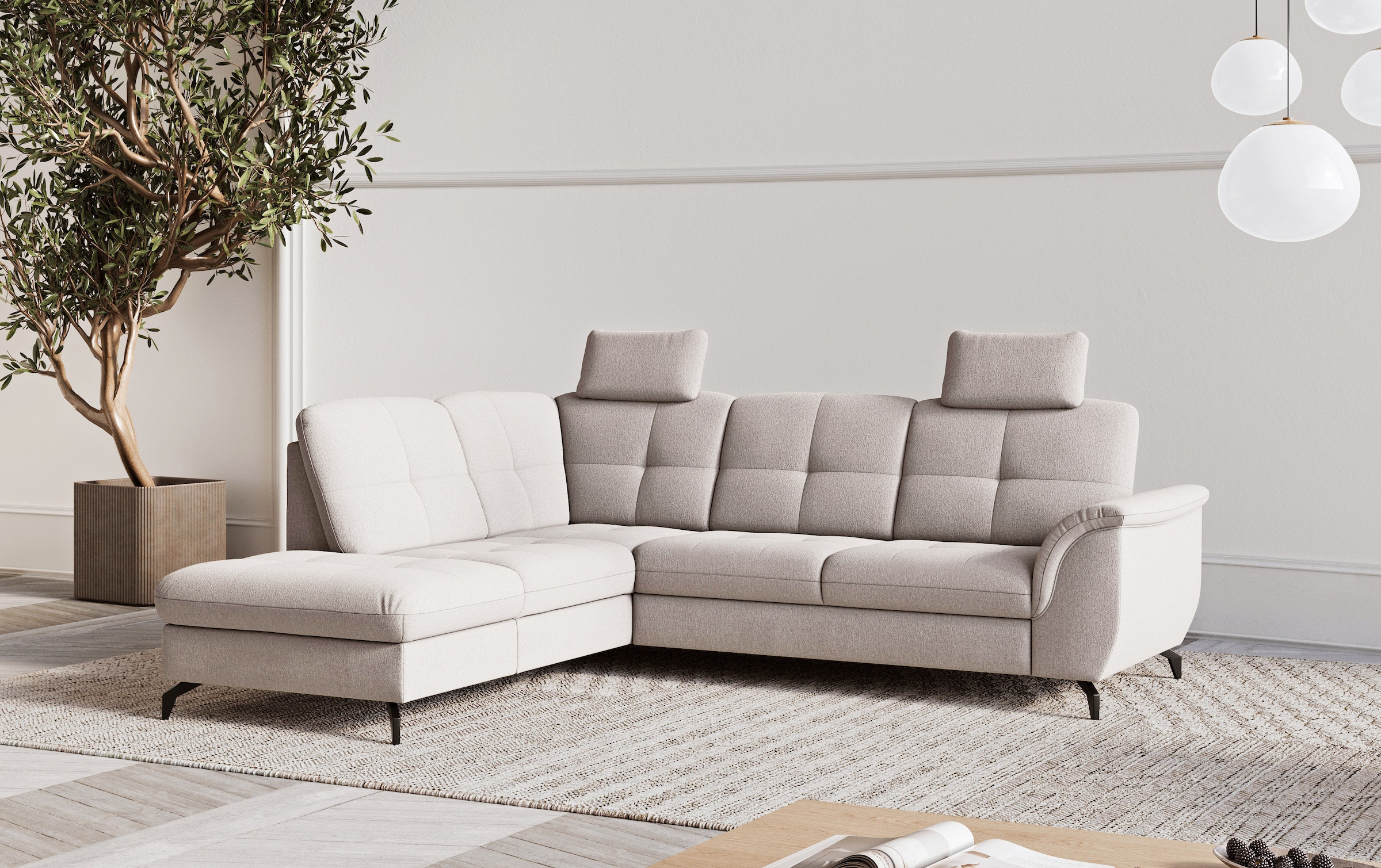 sit&more Ecksofa "Zora" wahlweise mit Schlaffunktion und Bettkasten