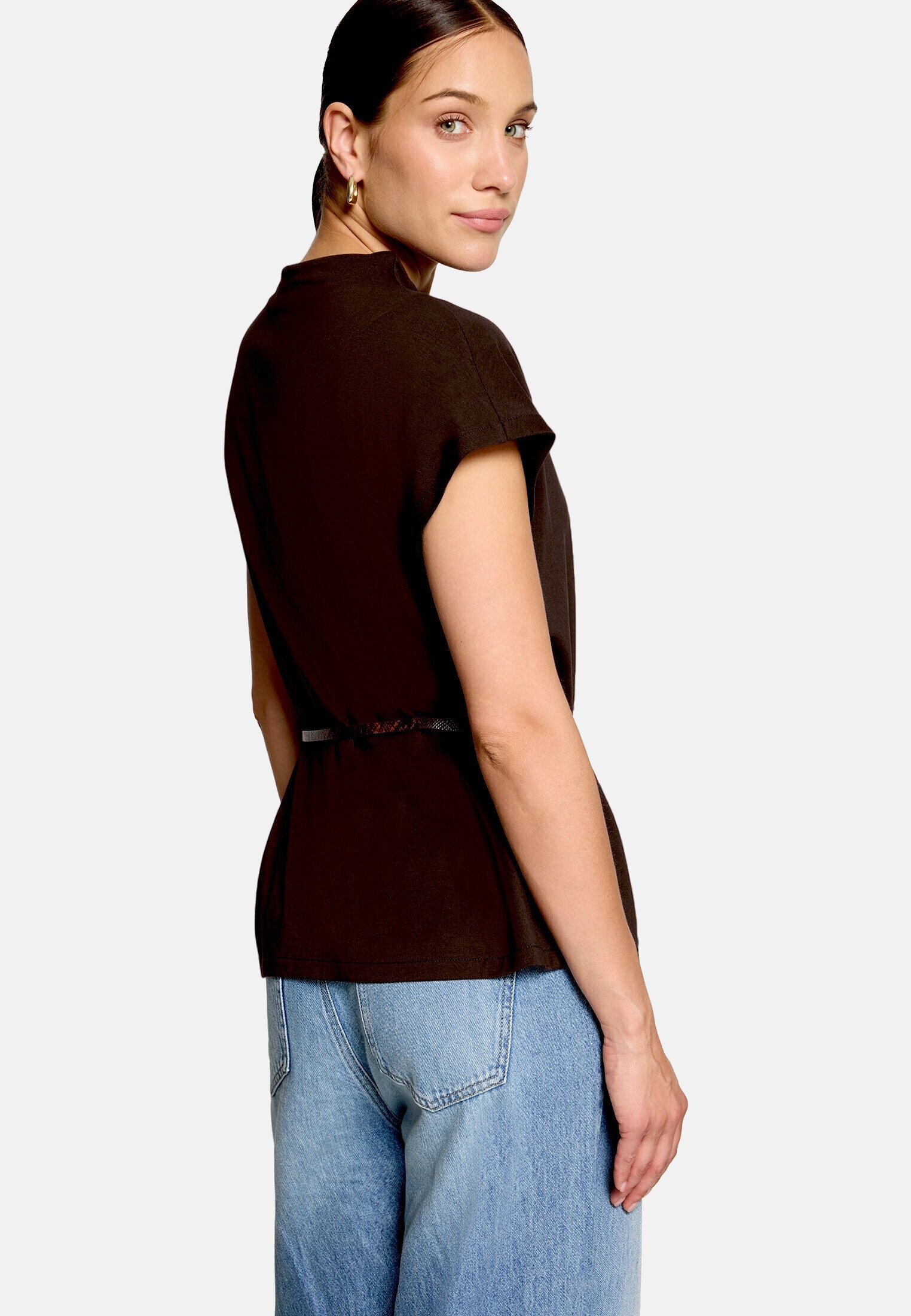 Zero Kurzarmshirt »Damen mit Gürtel« 1 Gürtel