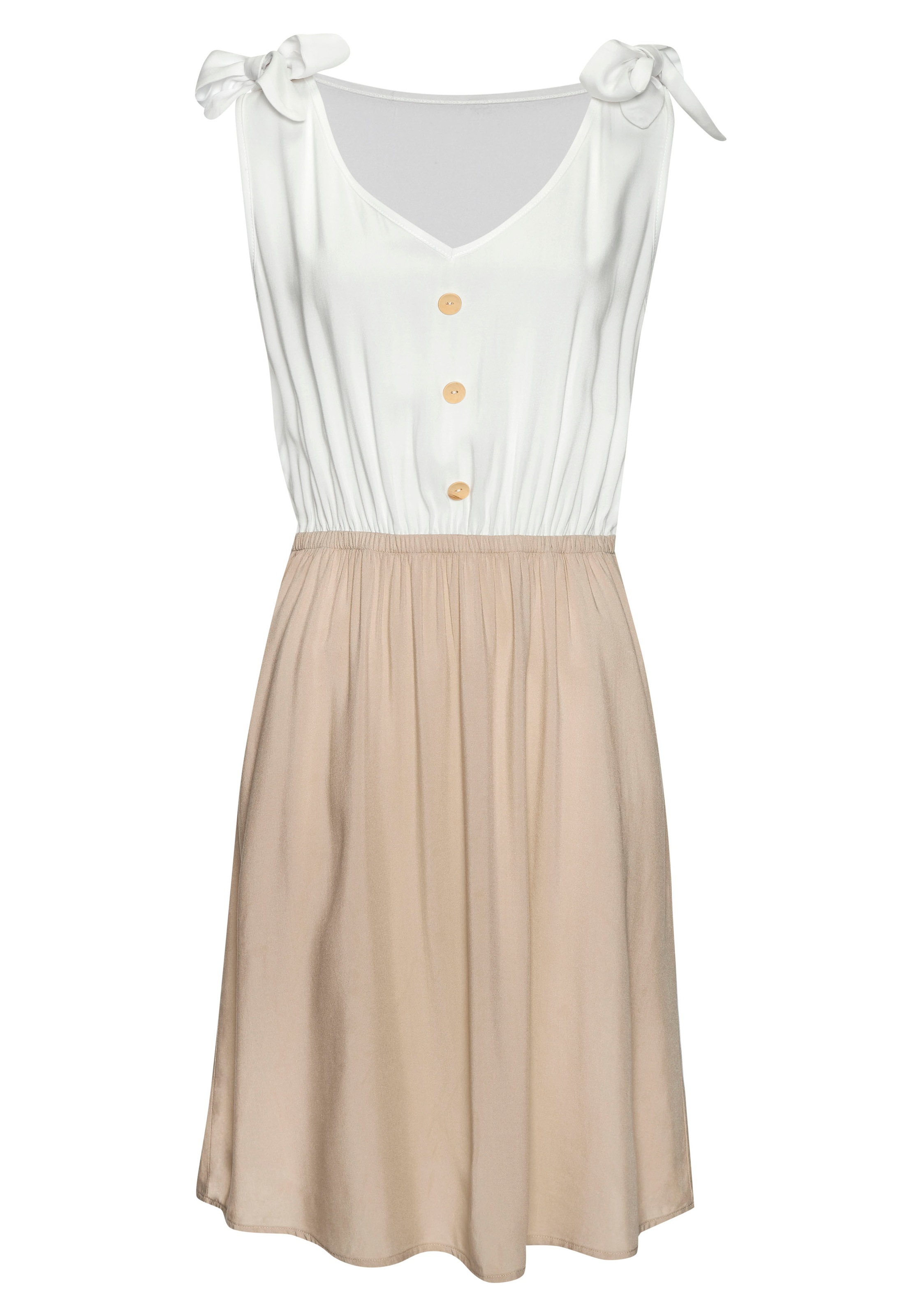 LASCANA Sommerkleid, mit Schleifen, Strandkleid, casual günstig online kaufen