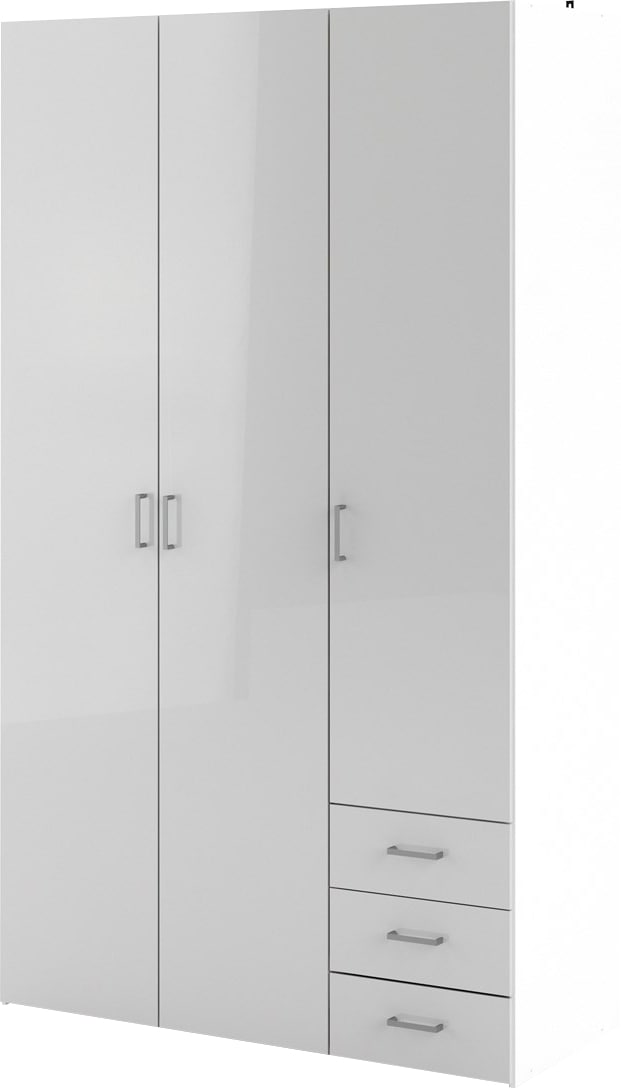 Home affaire Kinderkleiderschrank, Mit viel Stauraum, graue Stangengriffe, Gr. ca. 200,4 x 115,8 x 49,5 cm