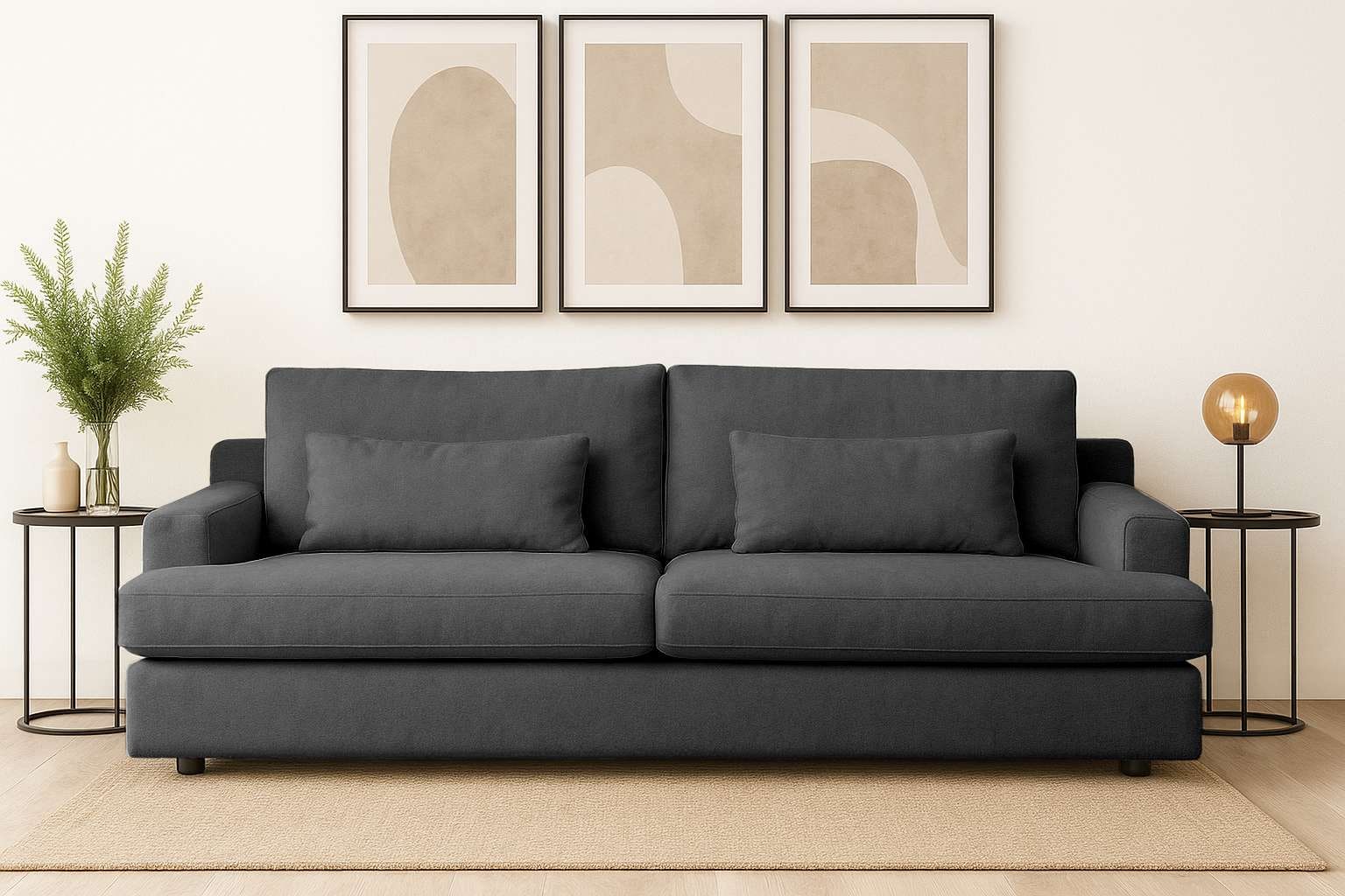 OTTO home Big-Sofa "Evelle 3 Sitzer Maxi" 237 cm, tiefe Sitzfläche, Lounge-Sitzkomfort, Struktur, Breitcord