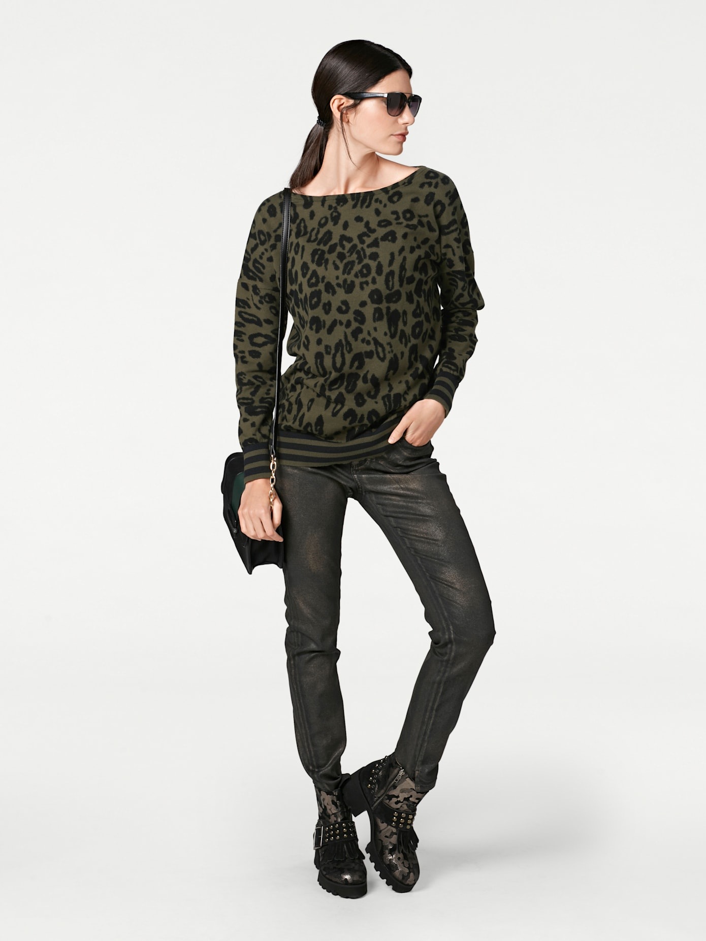 ASHLEY BROOKE by heine Strickpullover »Druck-Pullover«