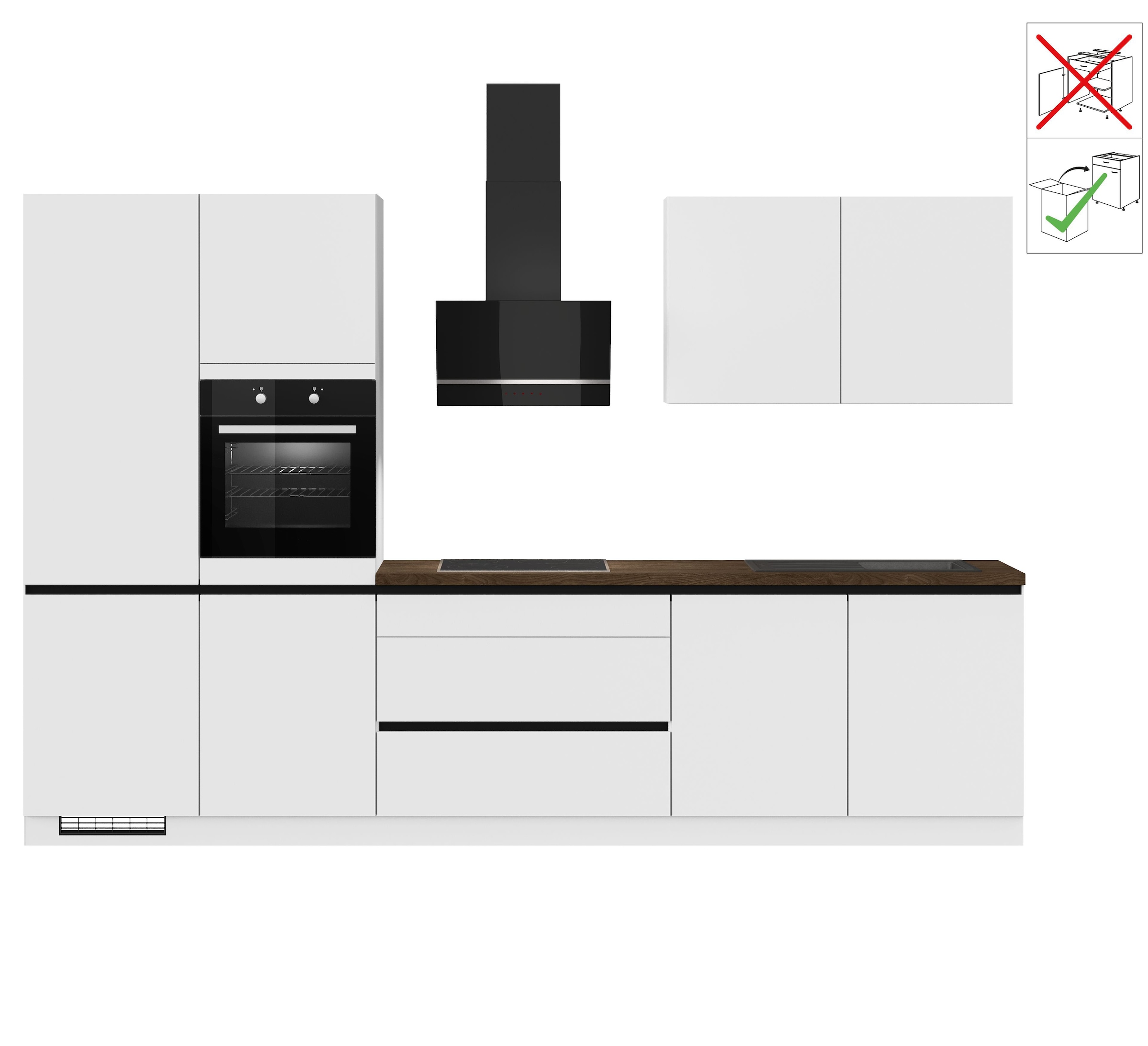 IMPULS KÜCHEN Küche ""Dublin"", vormontiert, wahlweise mit E-Geräten, mit Vollauszug, Breite 340 cm