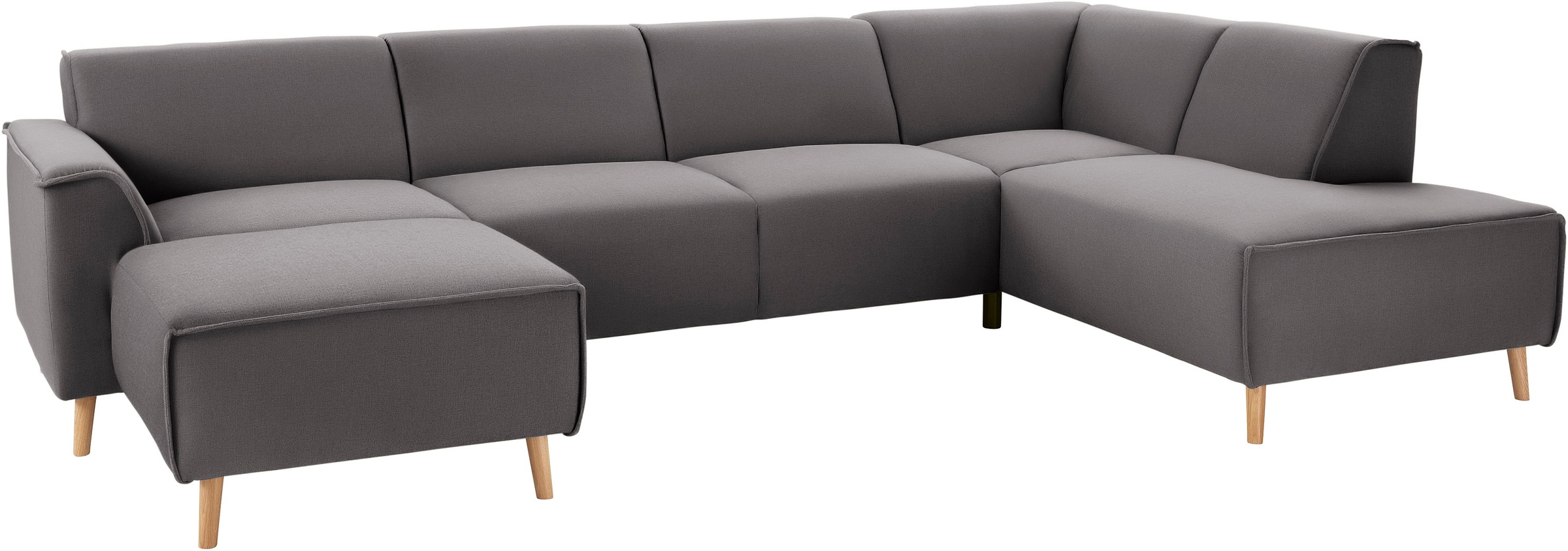 andas Wohnlandschaft »Janek U-Form«, mit Federkern und Keder in scandinavischem Design