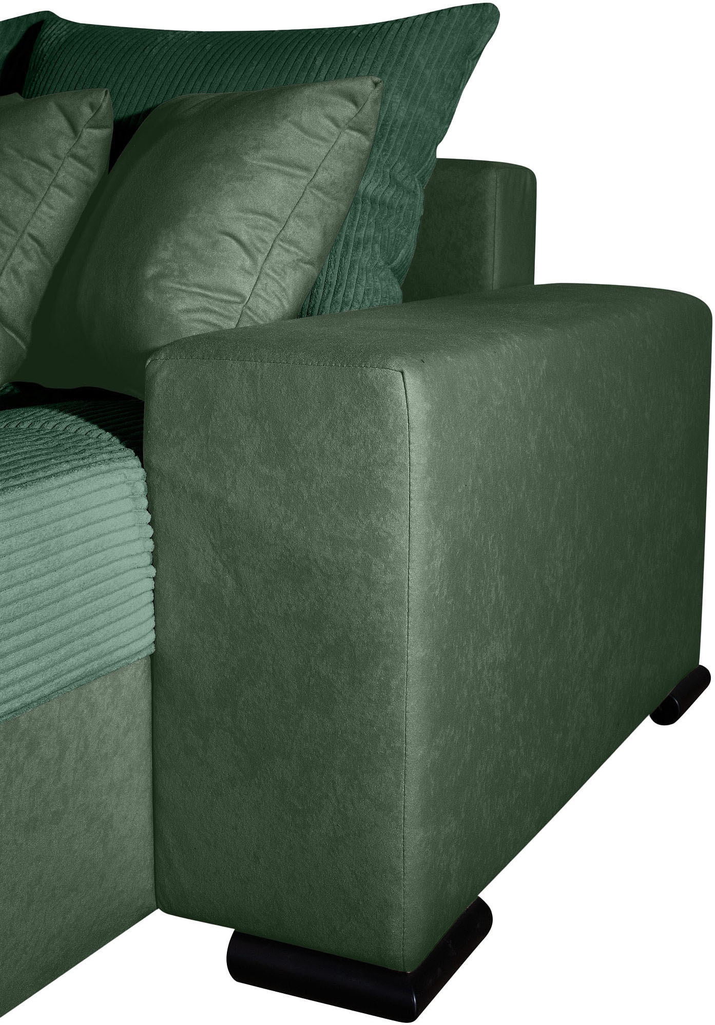 COLLECTION AB Ecksofa »Josy L-Form, B: 214 cm in Cord, Cord-Mix« Bettfunktion, Bettkasten & 2 Zierkissen, Federkern