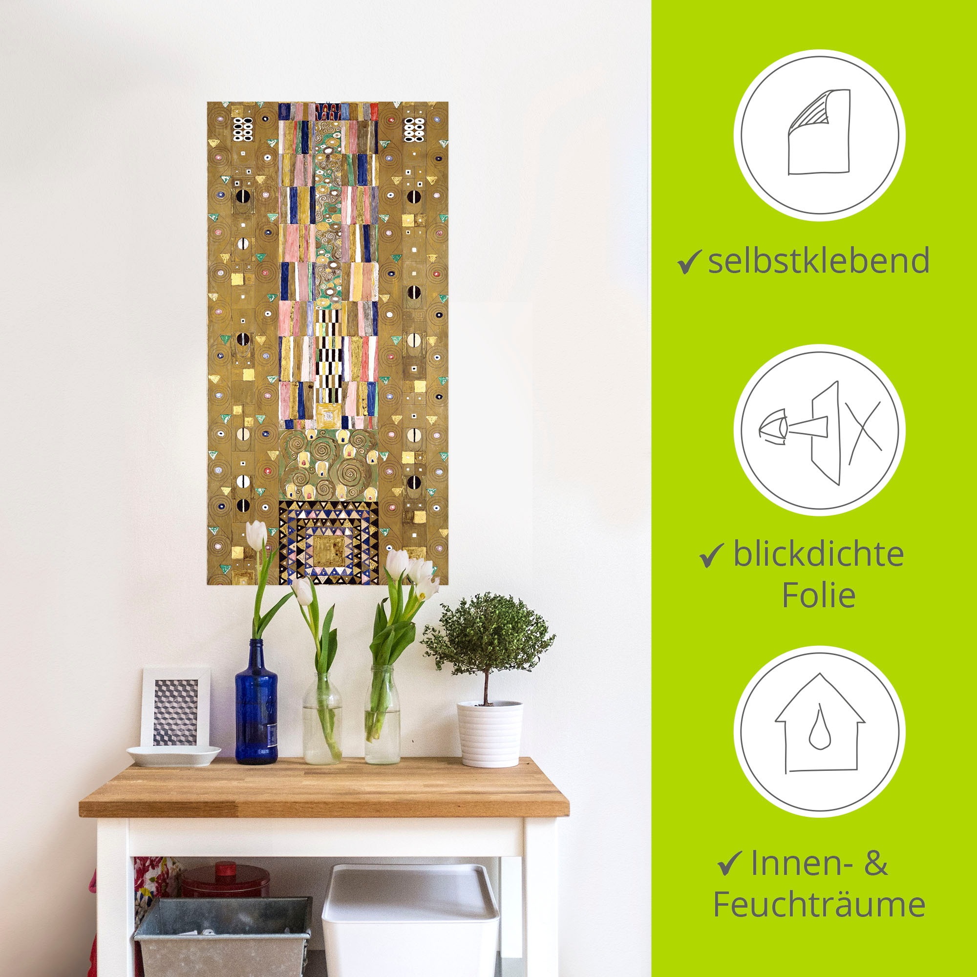 Artland Wandbild »Werkvorlage zum Stocletfries. Schmalwand«, Muster, (1 St.), als Leinwandbild, Poster, Wandaufkleber in verschied. Größen