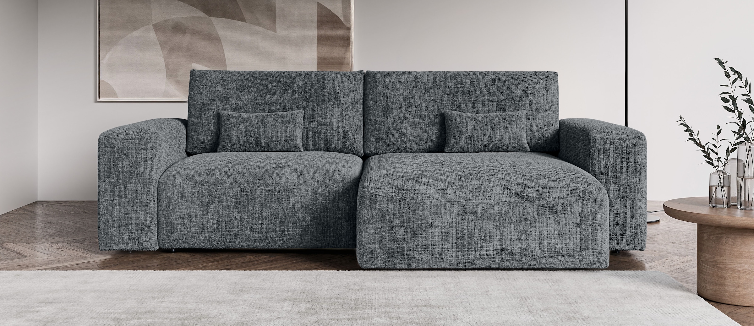OTTO home Ecksofa "MATTS Schlafsofa mit Bettkasten, Maße B/T/H: 265/159/89 günstig online kaufen