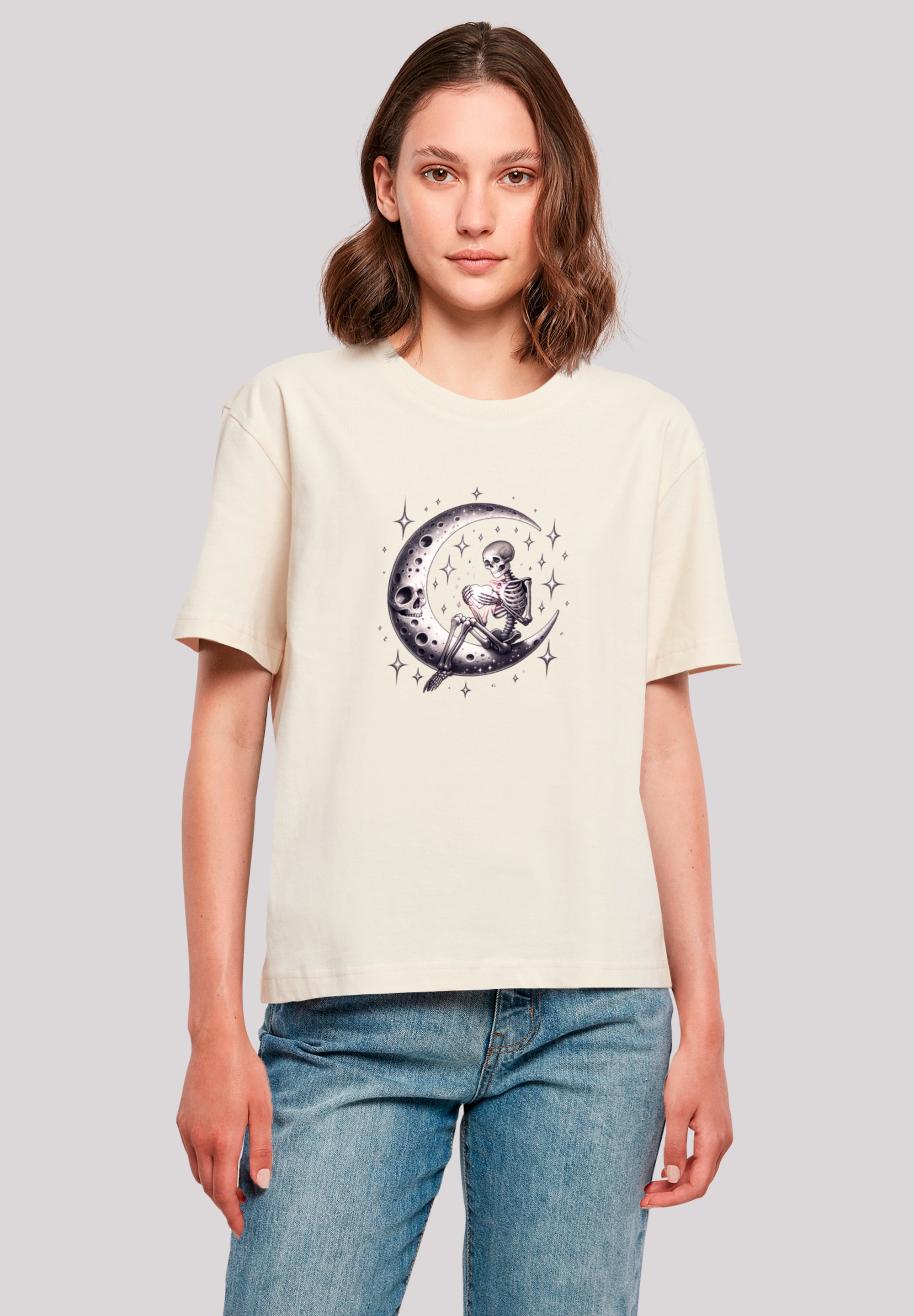 F4NT4STIC T-Shirt "Gothic Valentinstag Skelett Mond", Premium Qualität günstig online kaufen