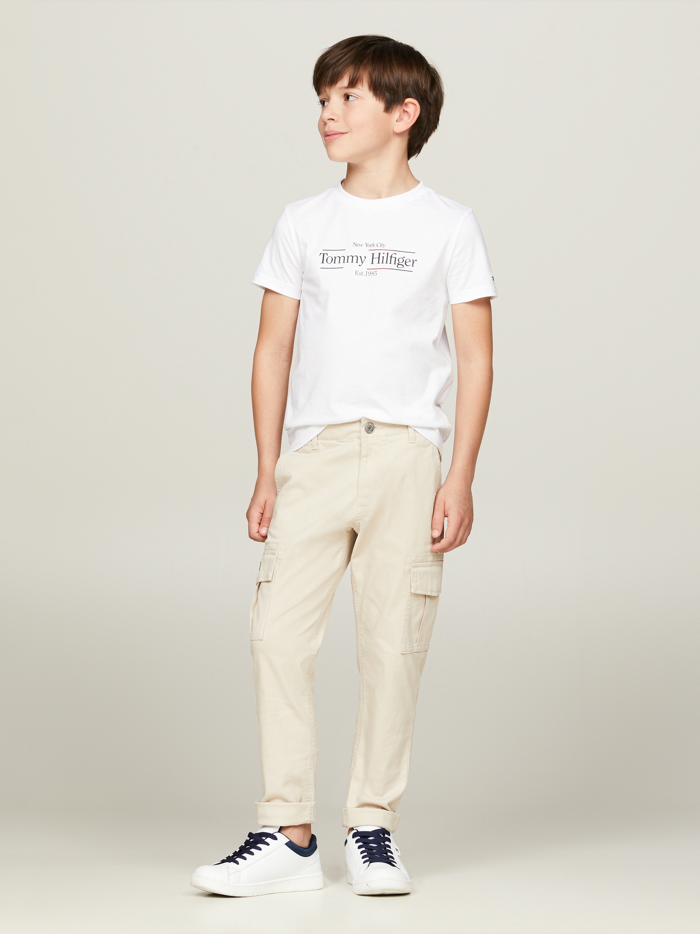 Tommy Hilfiger Kurzarmshirt »ICON PRINT REGULAR TEE SS«, Kinder bis 16 Jahre mit Logoprägung