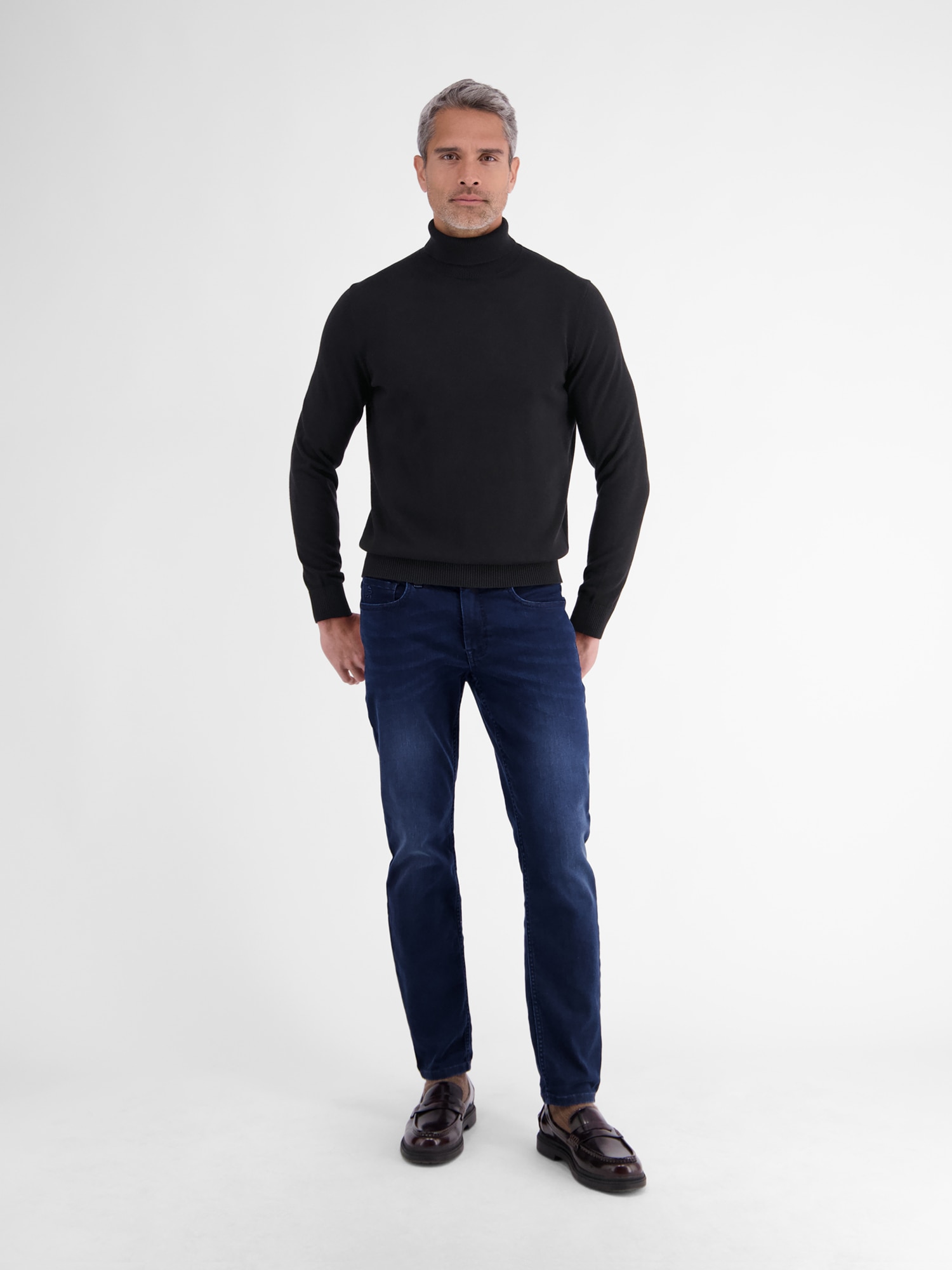 LERROS Rollkragenpullover »Rollkragenpullover mit Rippbündchen aus reiner Baumwolle«