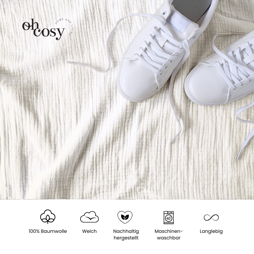 Oh cosy Bettwäsche »Sally aus superweichem Musselin, 135x200cm + 80x80cm«, Made in Green