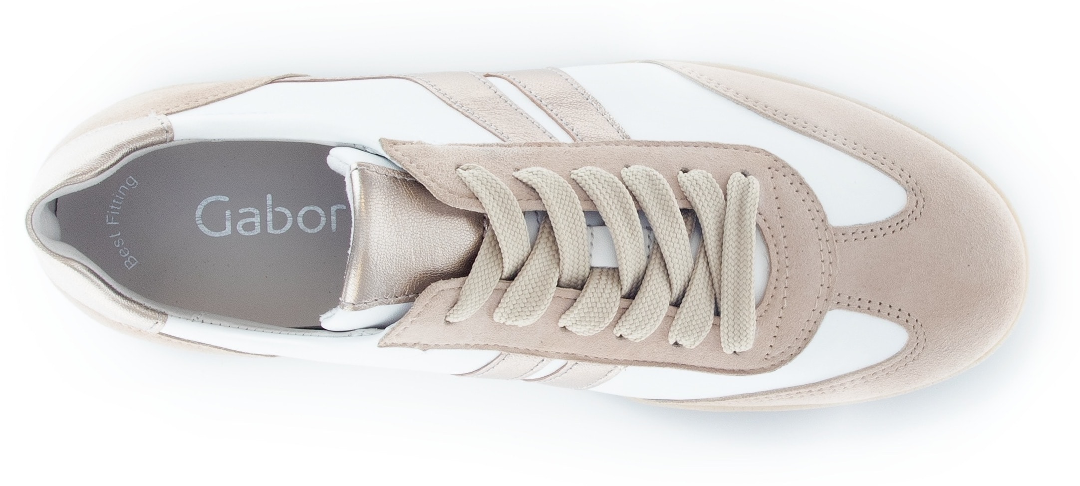 Gabor Plateausneaker, Freizeitschuh, Halbschuh, Schnürschuh mit gepolstertem Schaftrand