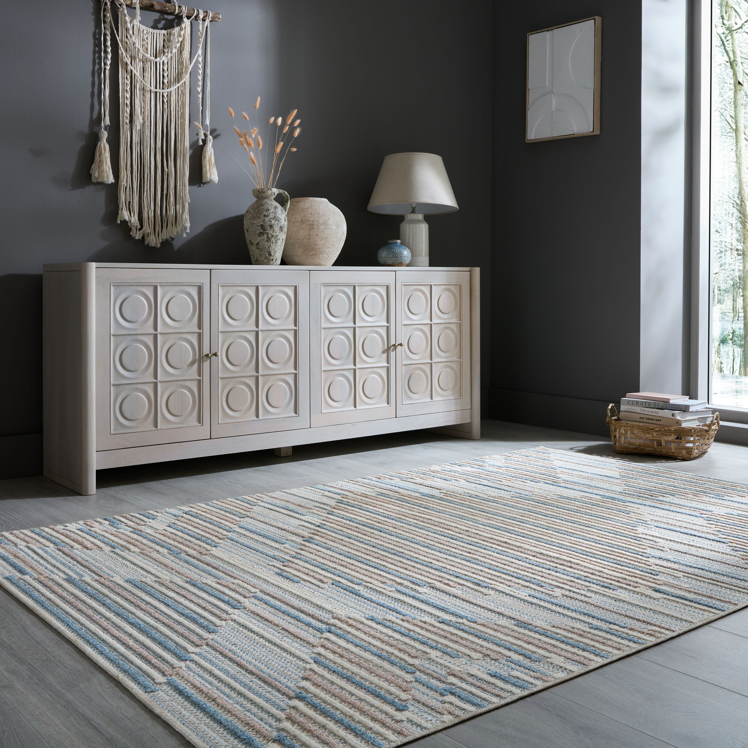 FLAIR RUGS Teppich »Clementine«, rechteckig, 4 mm Höhe, Waschbarer Abstrakter Teppich
