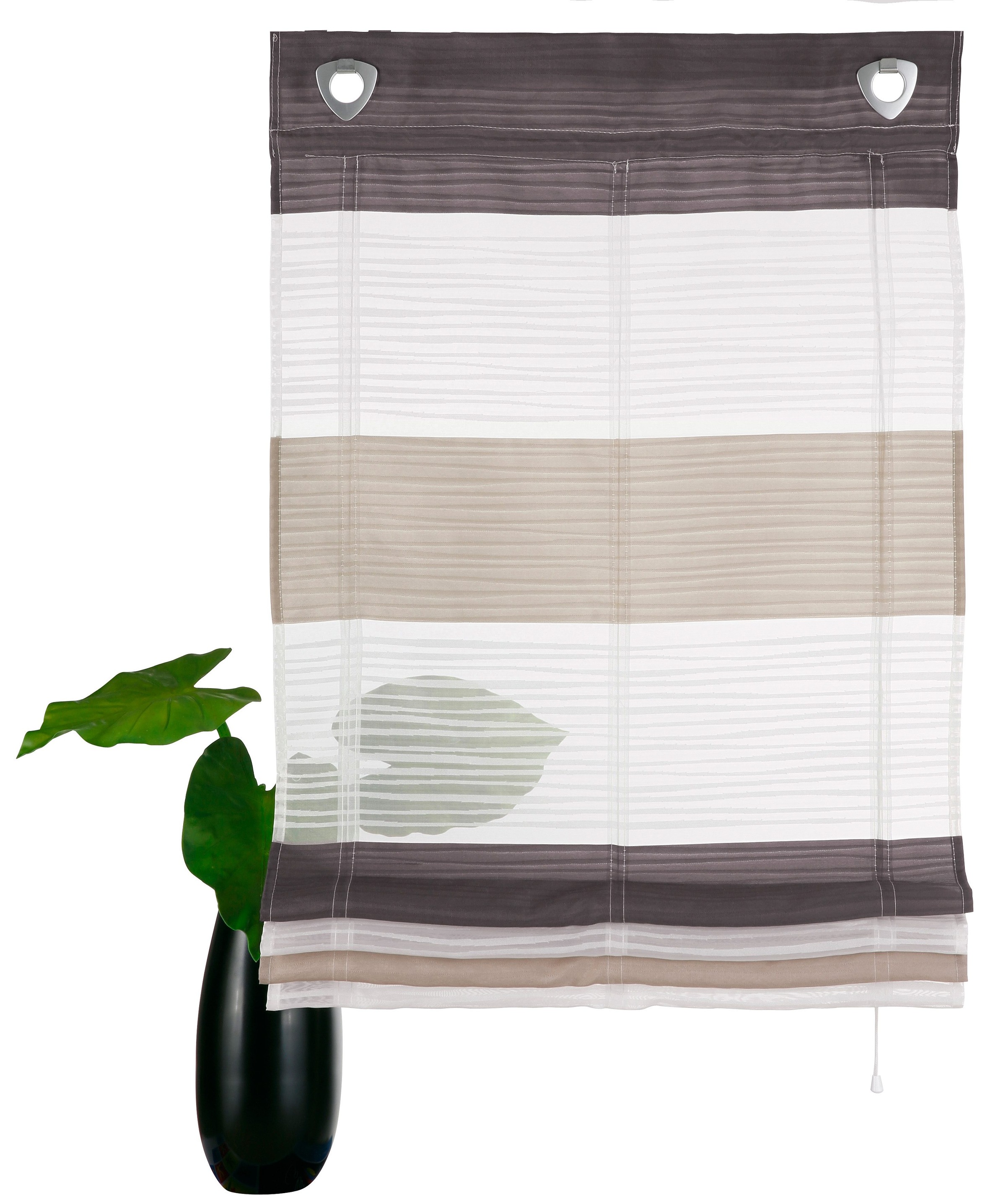 HOME WOHNIDEEN Raffrollo "Sarnia" mit Hakenaufhängung ohne Bohren mit Quers günstig online kaufen