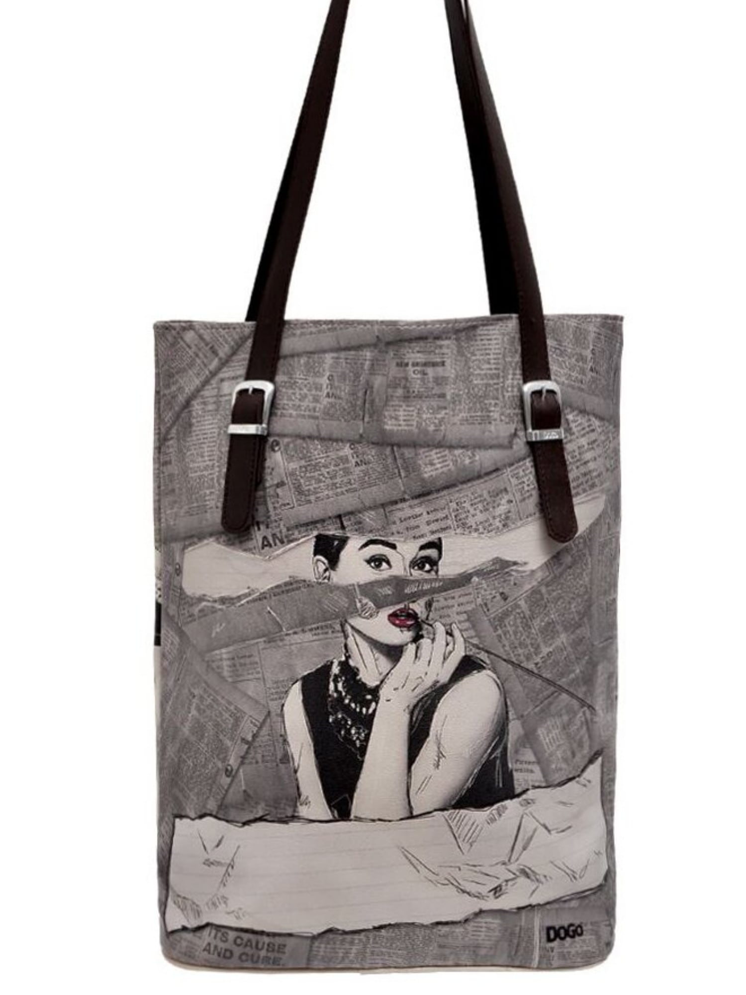 DOGO Umhängetasche "Damen Tall Bag Go Back to Being Yourself Vegan Damen Handtaschen", Vegan