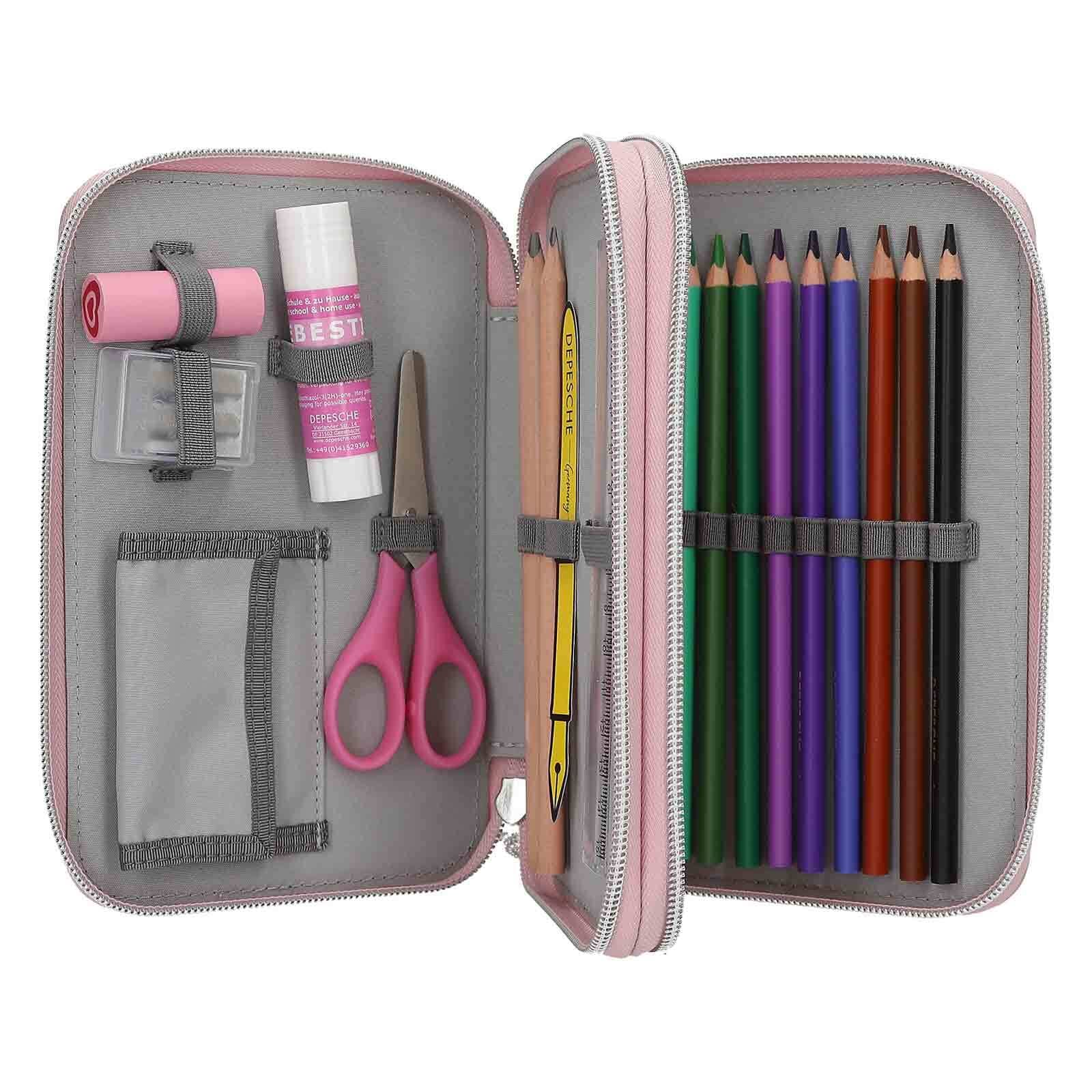 Depesche Buntstift »2-Fach Federtasche MY BFF TOPModel 5 x 12,5 x 20 cm altrosa«