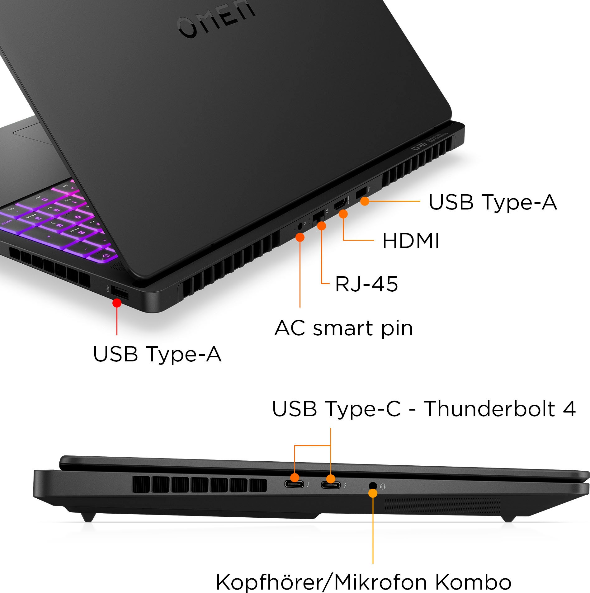 HP Gaming-Notebook »Omen Max 16-ak0073ng«, 40,6 cm, / 16 Zoll, AMD, Ryzen™ AI 7, GeForce RTX 5070, 1000 GB SSD