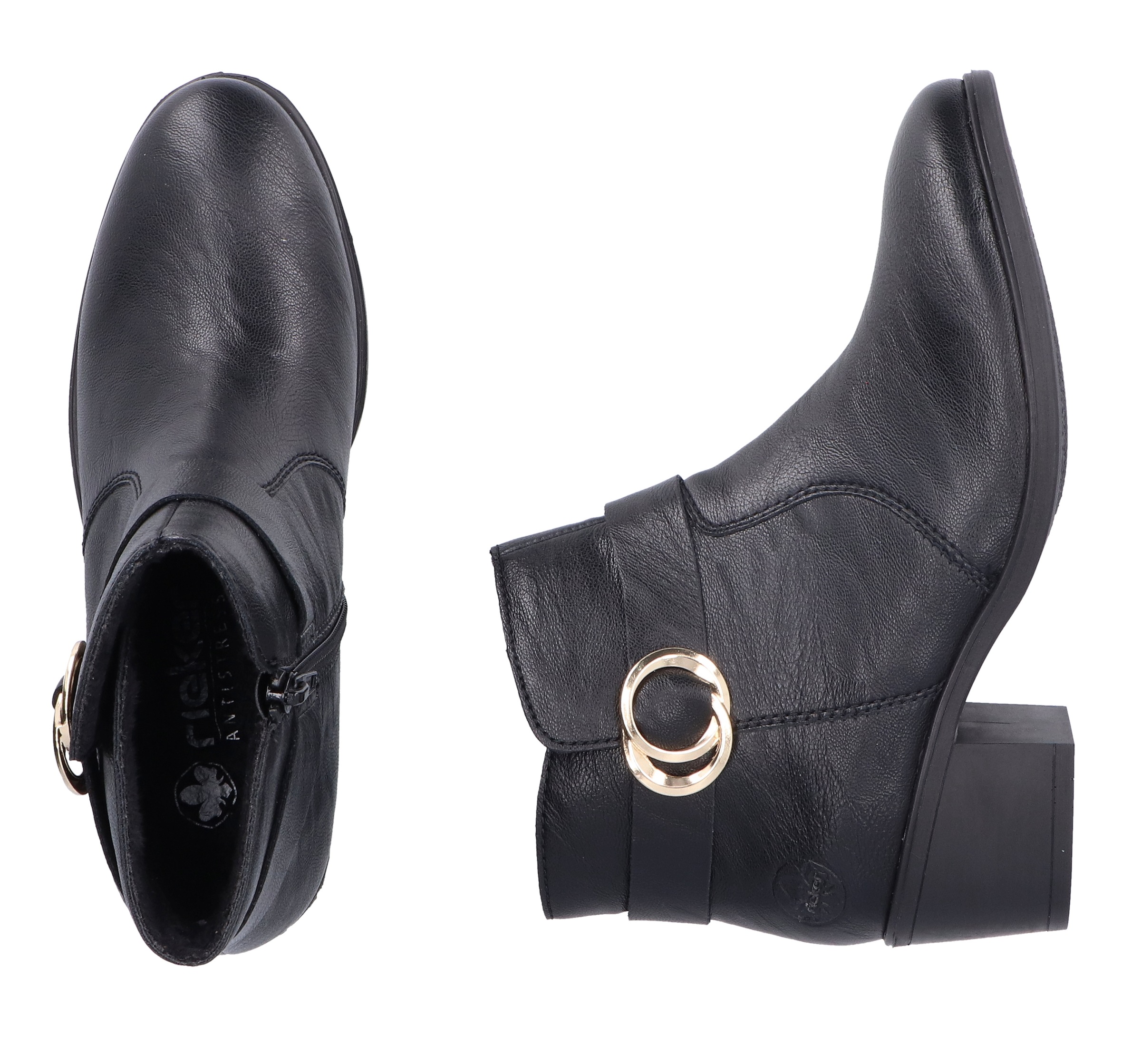 Rieker Stiefelette, Ankleboots, Blockabsatz, mit Innenreißverschluss