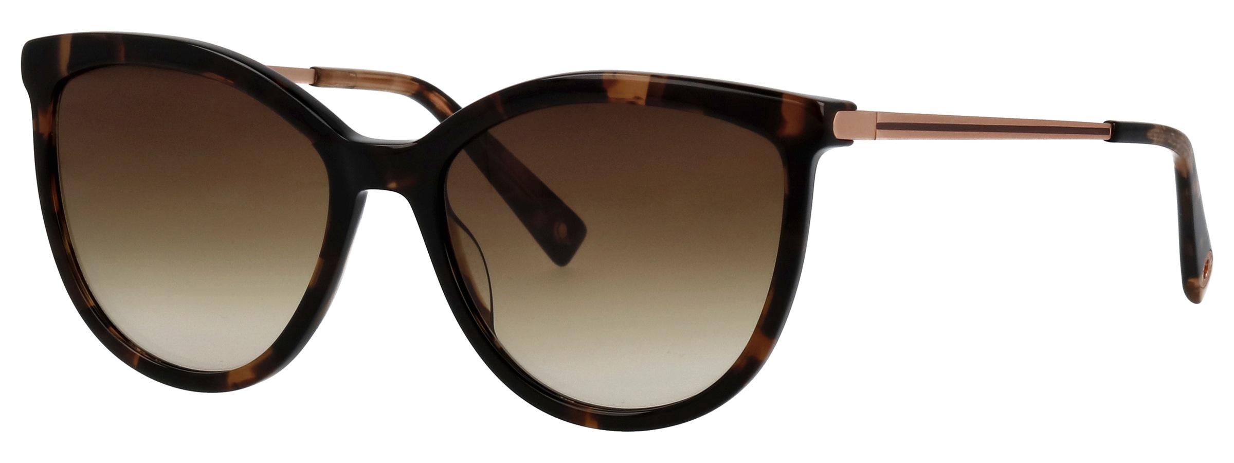Sonnenbrille BRENDEL EYEWEAR "Modell 907050", Damen, havanna, gemustert, leicht durchscheinend, leicht glänzend, metallic, Sonnenbrillen Sonnenbrille, Form Feminin, Logoschriftzug auf Bügel, Kombifassung