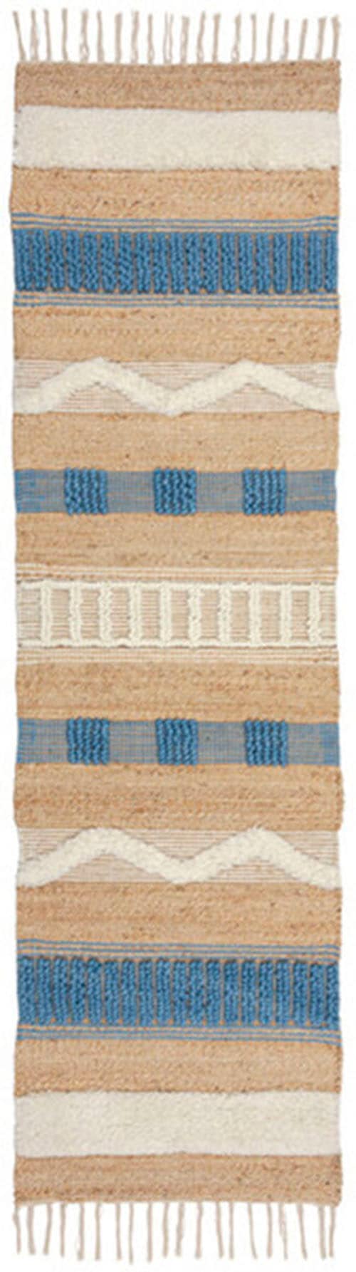 FLAIR RUGS Läufer »Medina«, rechteckig, 12 mm Höhe, Boho-Look, aus Naturfasern wie Wolle & Jute, Teppichläufer
