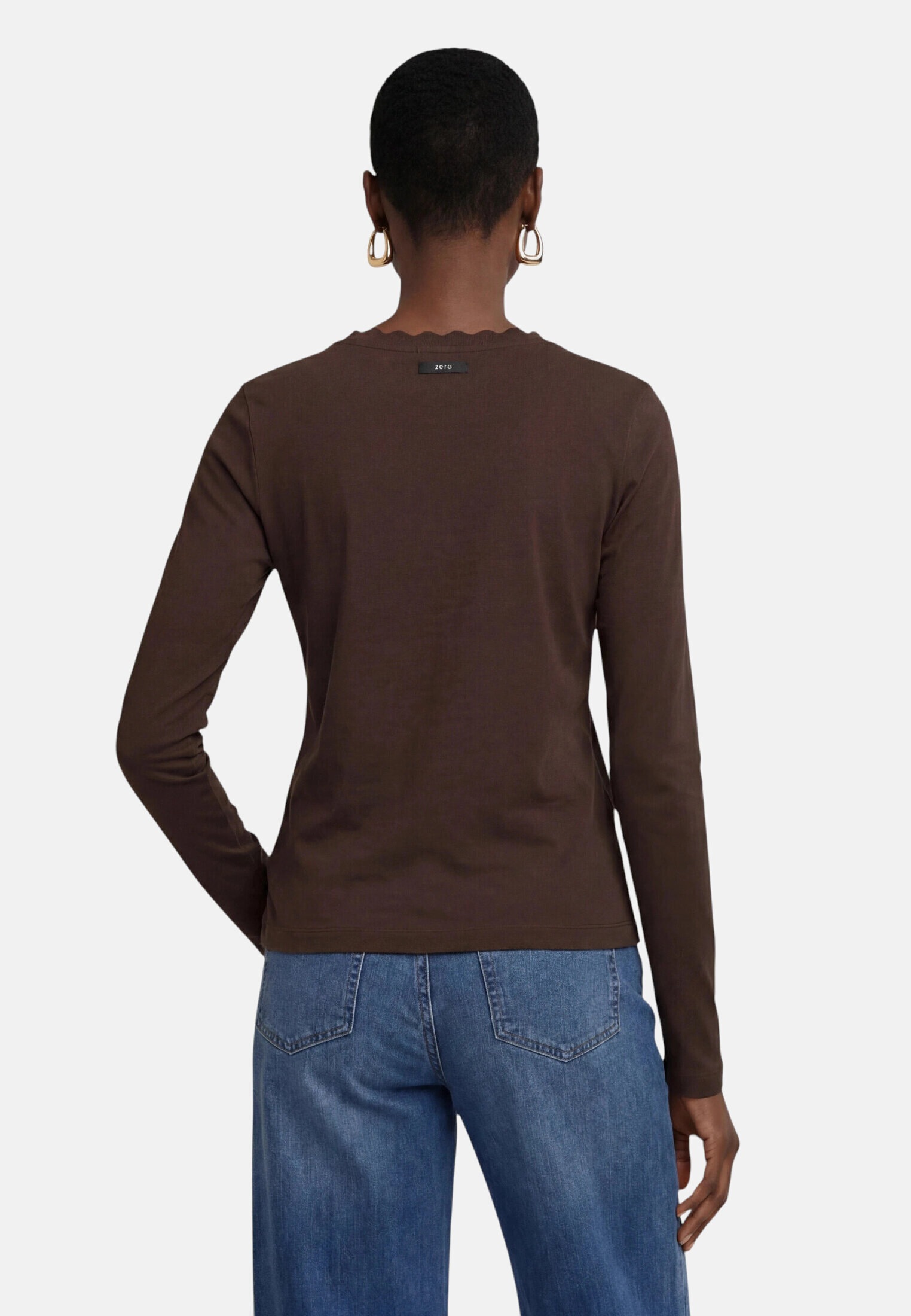 Zero Kurzarmshirt »Damen unifarben« 1 Material