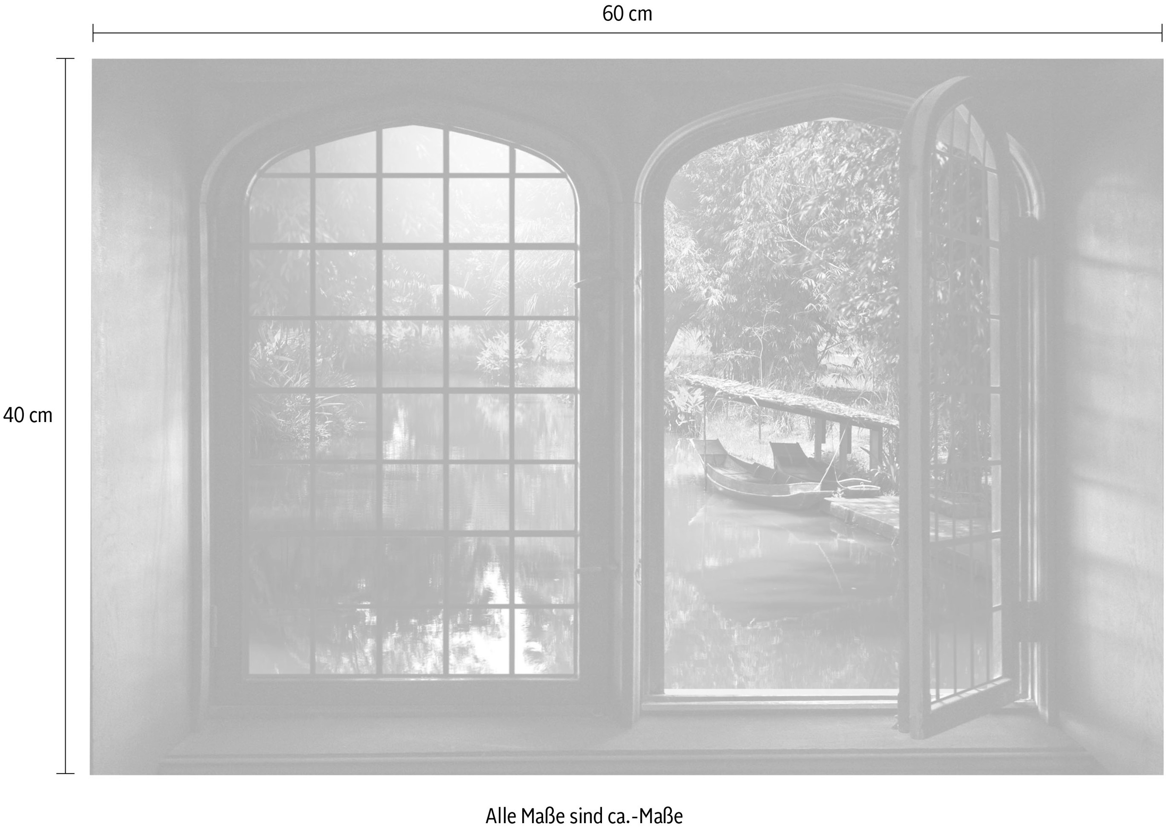 queence Wandsticker »Urwald« Wandsticker, Wandbild, selbstklebend, 3D, Fenster