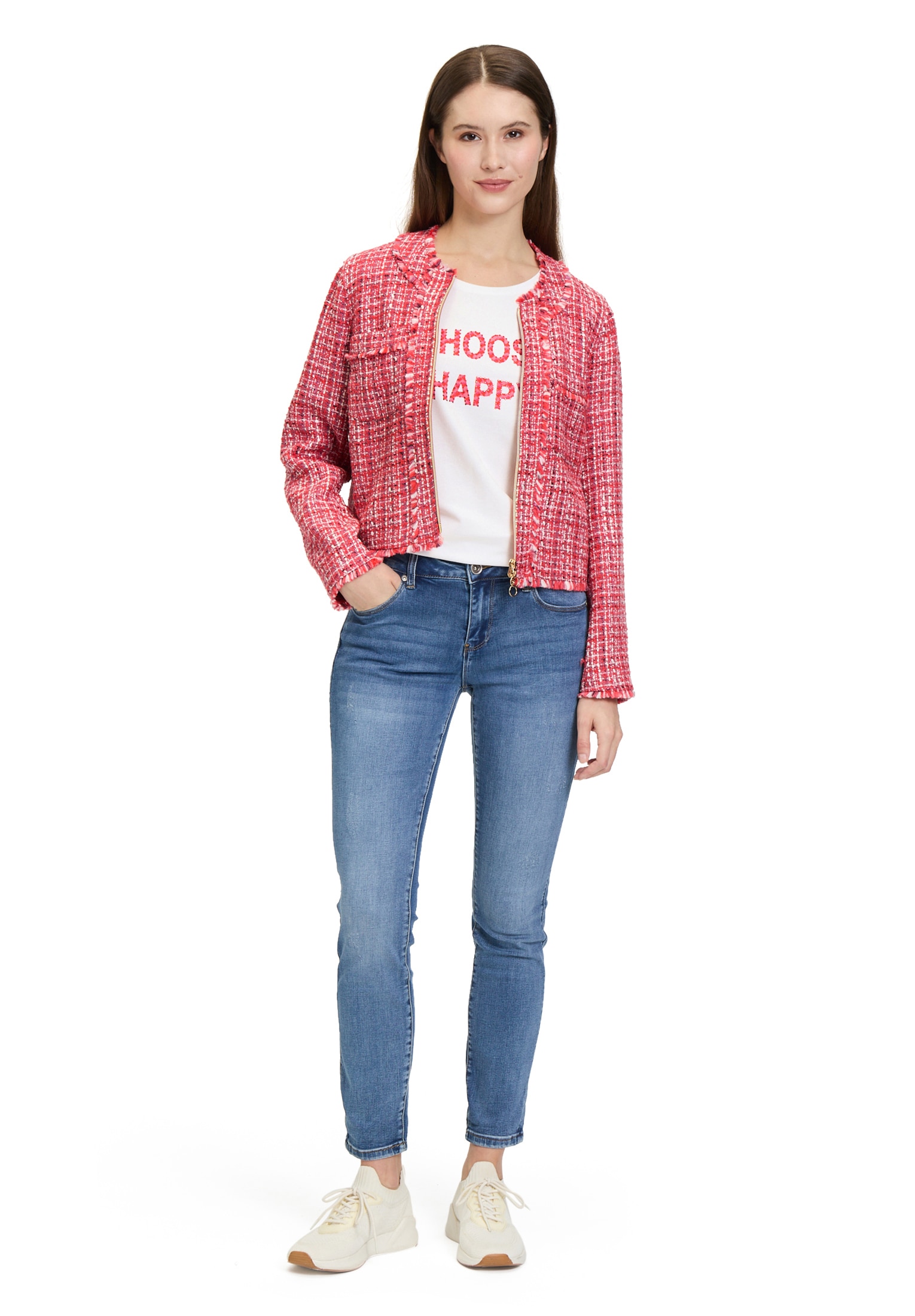 Betty Barclay Kurzarmshirt »Betty Barclay Basic Shirt mit Aufdruck«, (1 tlg.), Glitzersteine