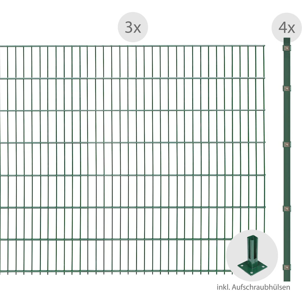 Arvotec Doppelstabmattenzaun »ESSENTIAL 143 zum Aufschrauben«