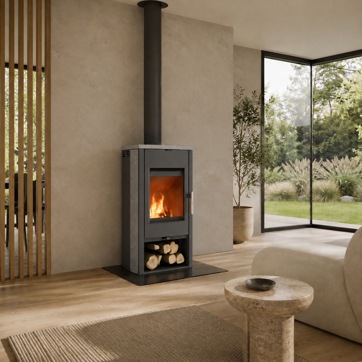 Haas + Sohn Kaminofen »Portree, NEU & Exklusiv, Lieferung bis ins Wohnzimmer« dein Premium Haas+Sohn für stilsichere Eleganz mit Panorama Scheibe