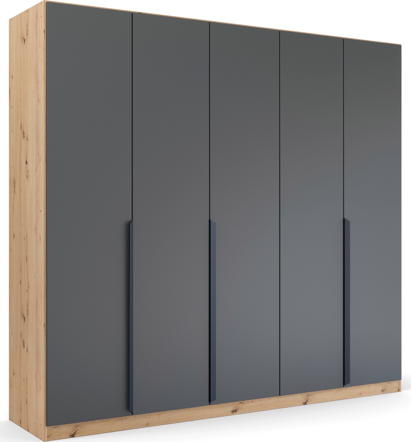rauch Drehtürenschrank "Kleiderschrank Schrank Garderobe Ankleide DARK&WOOD BY QUADRA SPIN" Breiten: 181/226/271 cm, Höhe 210 cm, im Industrial Style mit Metallgriffstangen