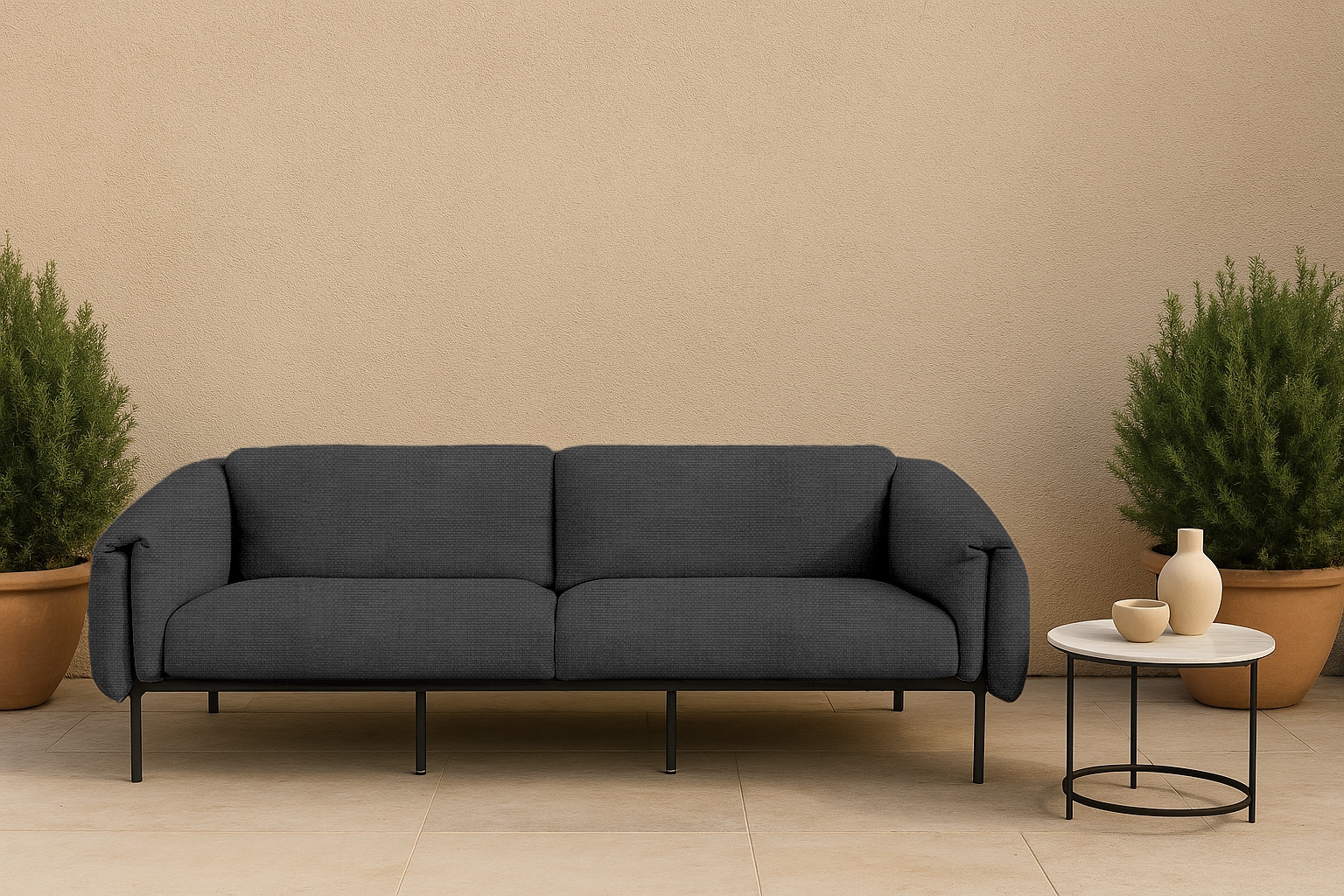 Home affaire 3-Sitzer "Lumi" Outdoor Gartensofa, wetterfeste Materialien, B günstig online kaufen