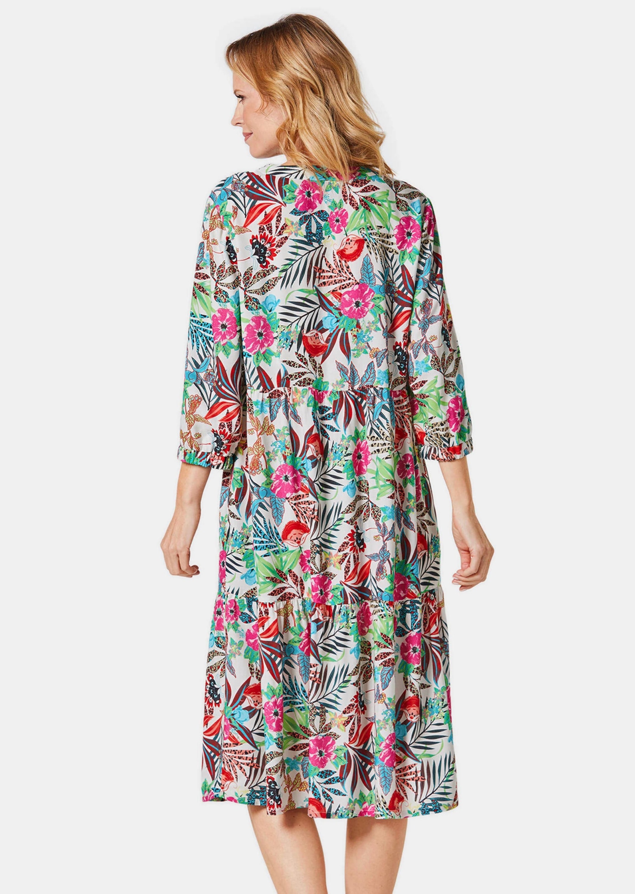 GOLDNER Blusenkleid »Druckkleid Druckkleid aus fließendem Material«