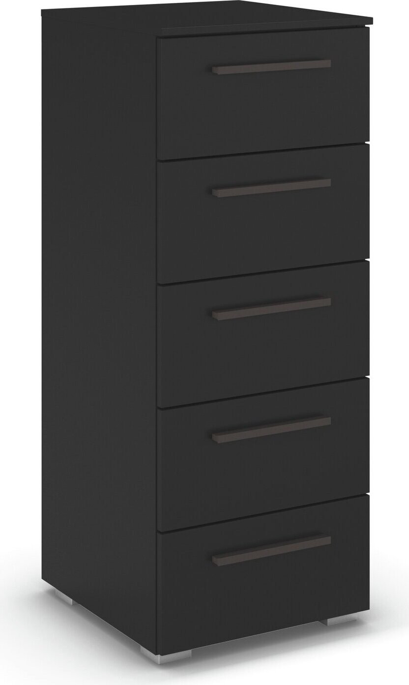 rauch Schubkastenkommode "Highboard Sideboard Kommode MONTCLAR Frontauswahl Dekor/Hochglanz/Glas" in 2 Breiten: 40 oder 80 cm / Höhe 100 cm, inkl. Soft-Close-Funktion, mit 5 geräumigen Schubladen, viele Griffvarianten MADE IN GERMANY