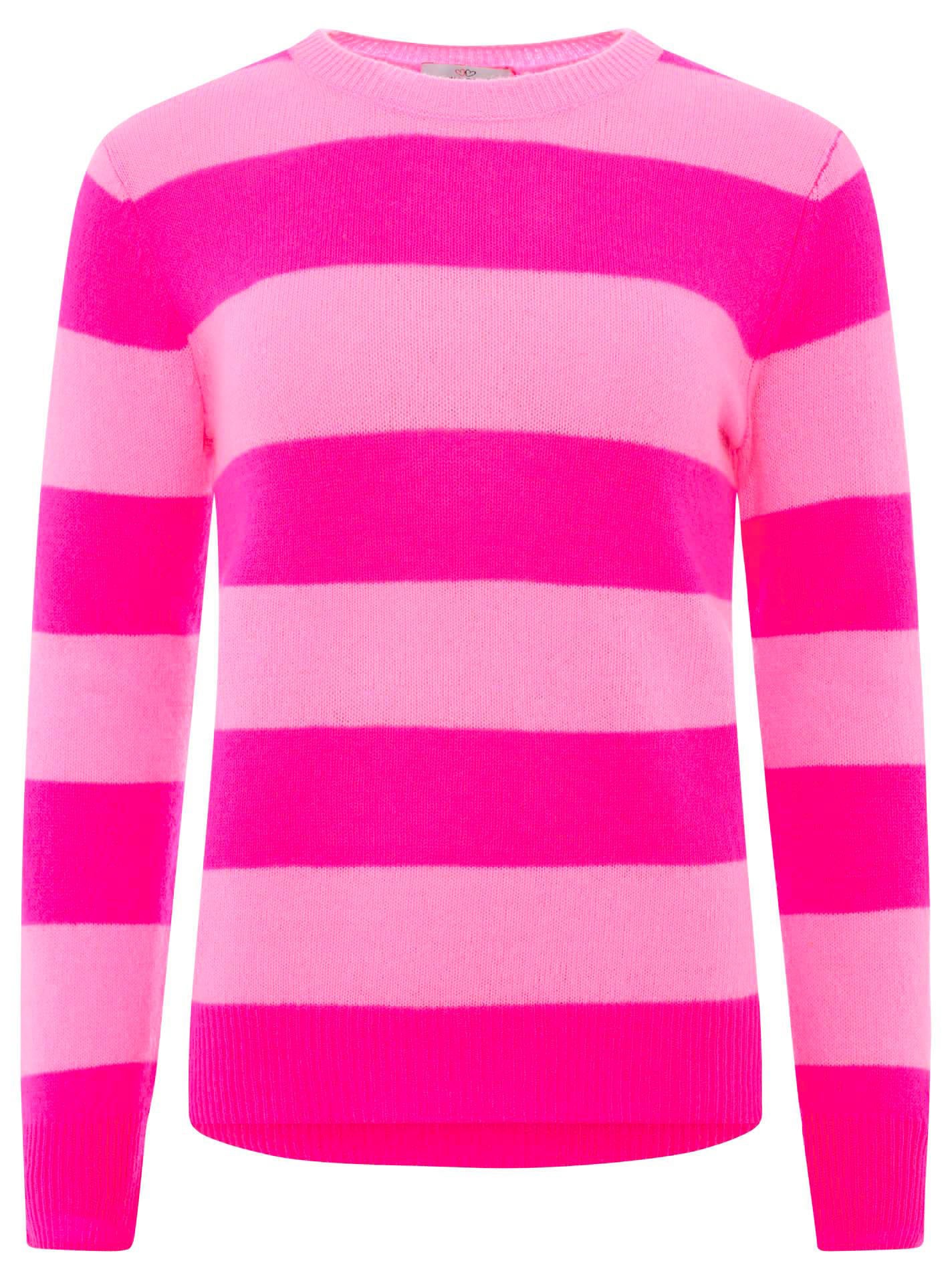 Zwillingsherz Strickpullover, aus Kaschmir mit kontrastfarbigen Streifen günstig online kaufen