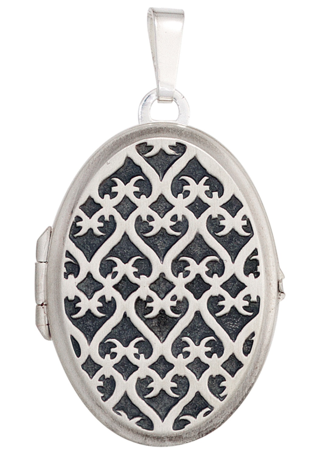 JOBO Medallionanhänger »Anhänger Medaillon oval 31 mm«, 925 Silber für 2 Fotos