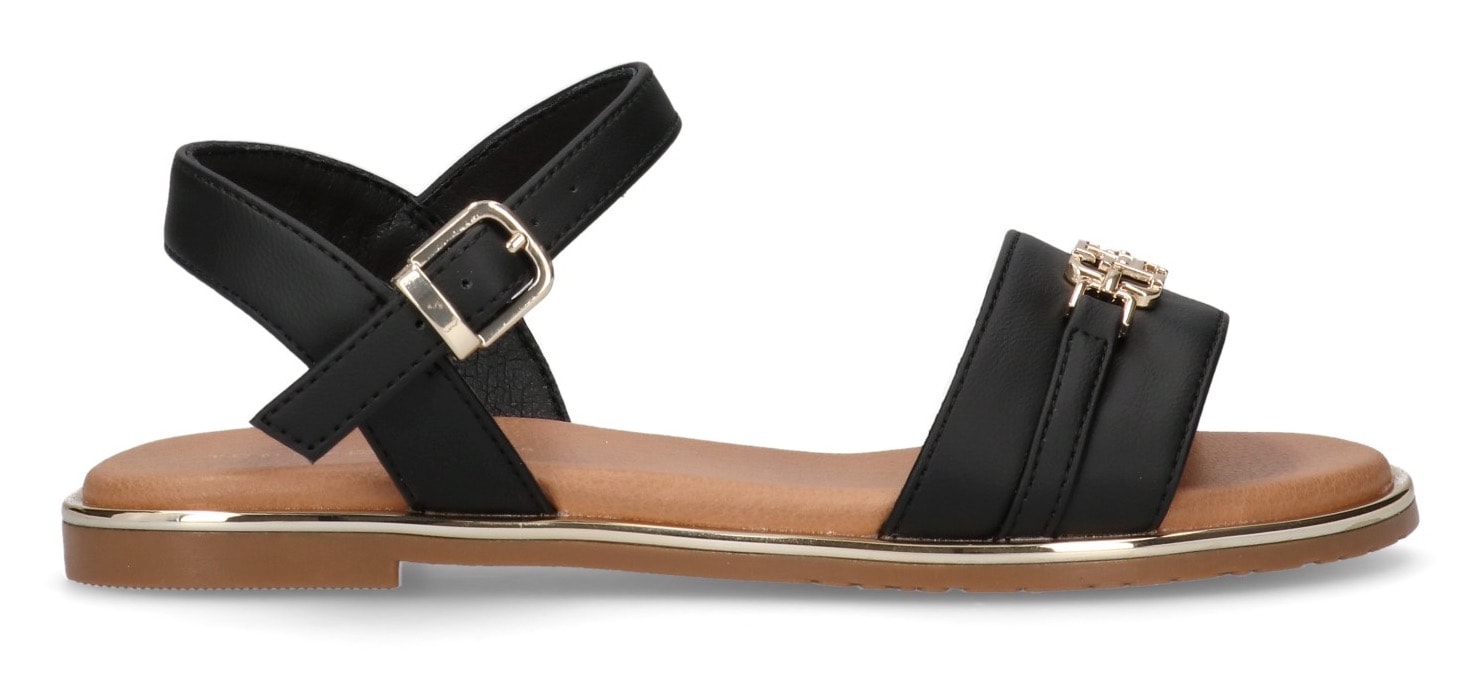 Tommy Hilfiger Sandale, Glitzersandale, Sandalette mit Zierelement
