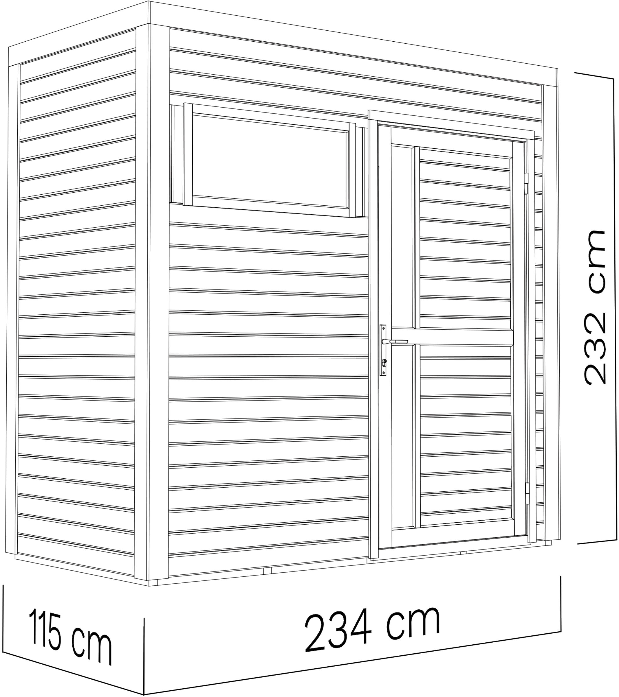 BERTILO Gartenhaus »Cubus 1 anthrazit«