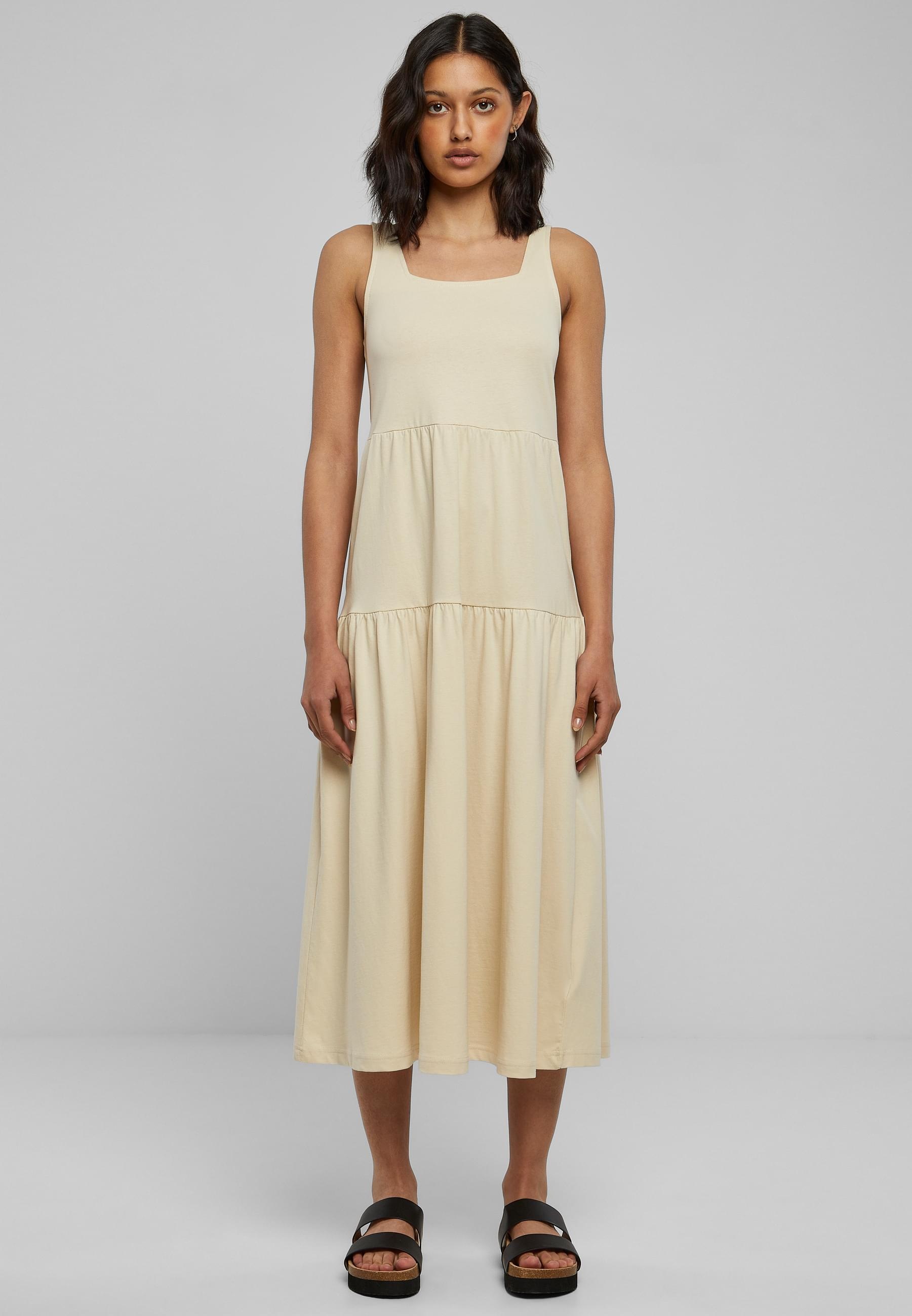 URBAN CLASSICS Shirtkleid »Urban Classics Damen Ladies 7/8 Length Valance Summer Dress«, (1 tlg.)