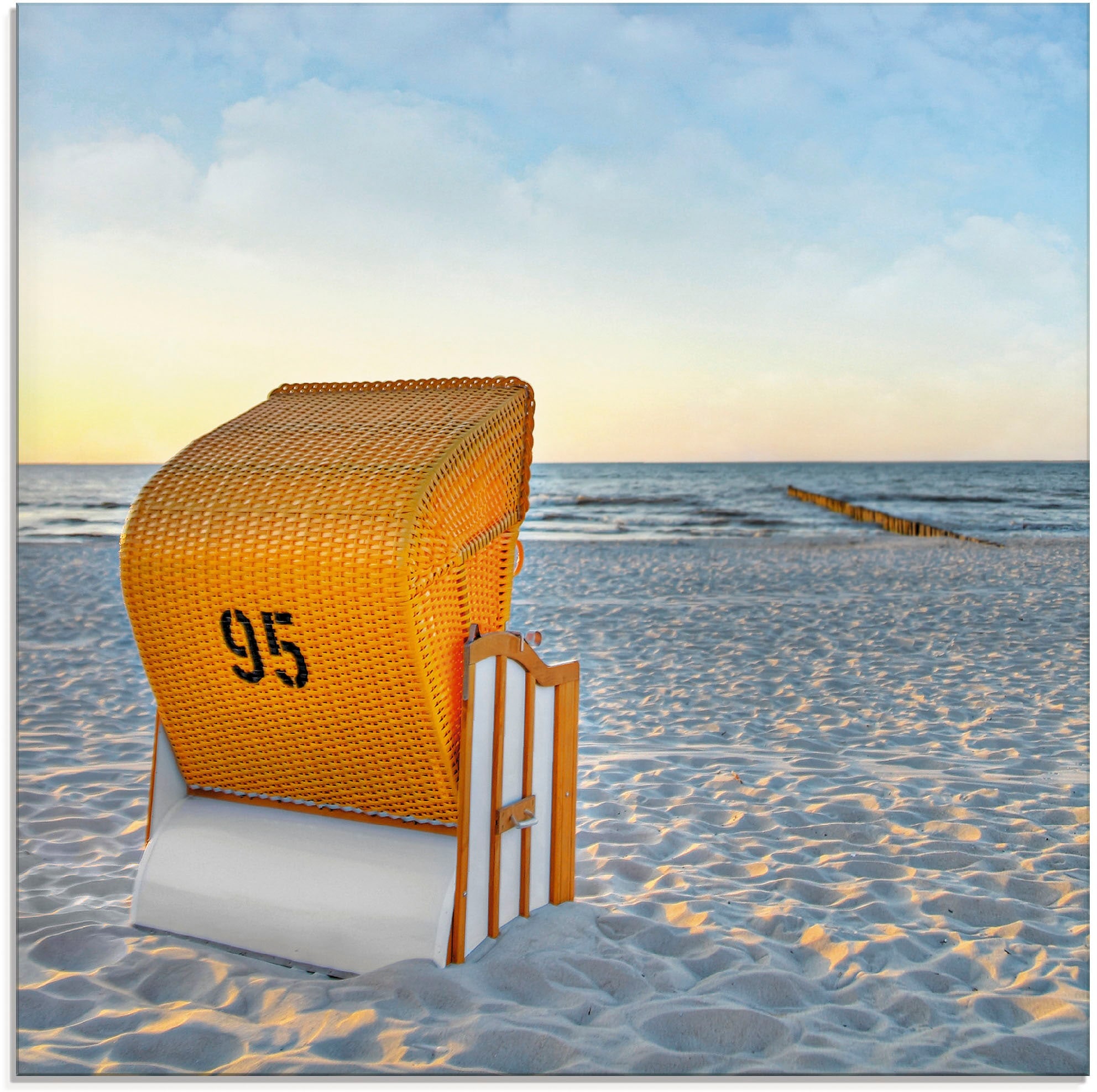 Artland Glasbild "Ostsee7 - Strandkorb", Strand, (1 St.), in verschiedenen günstig online kaufen