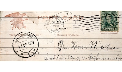 queence Holzbild »Vintage-Brief«, 40x80 cm kaufen