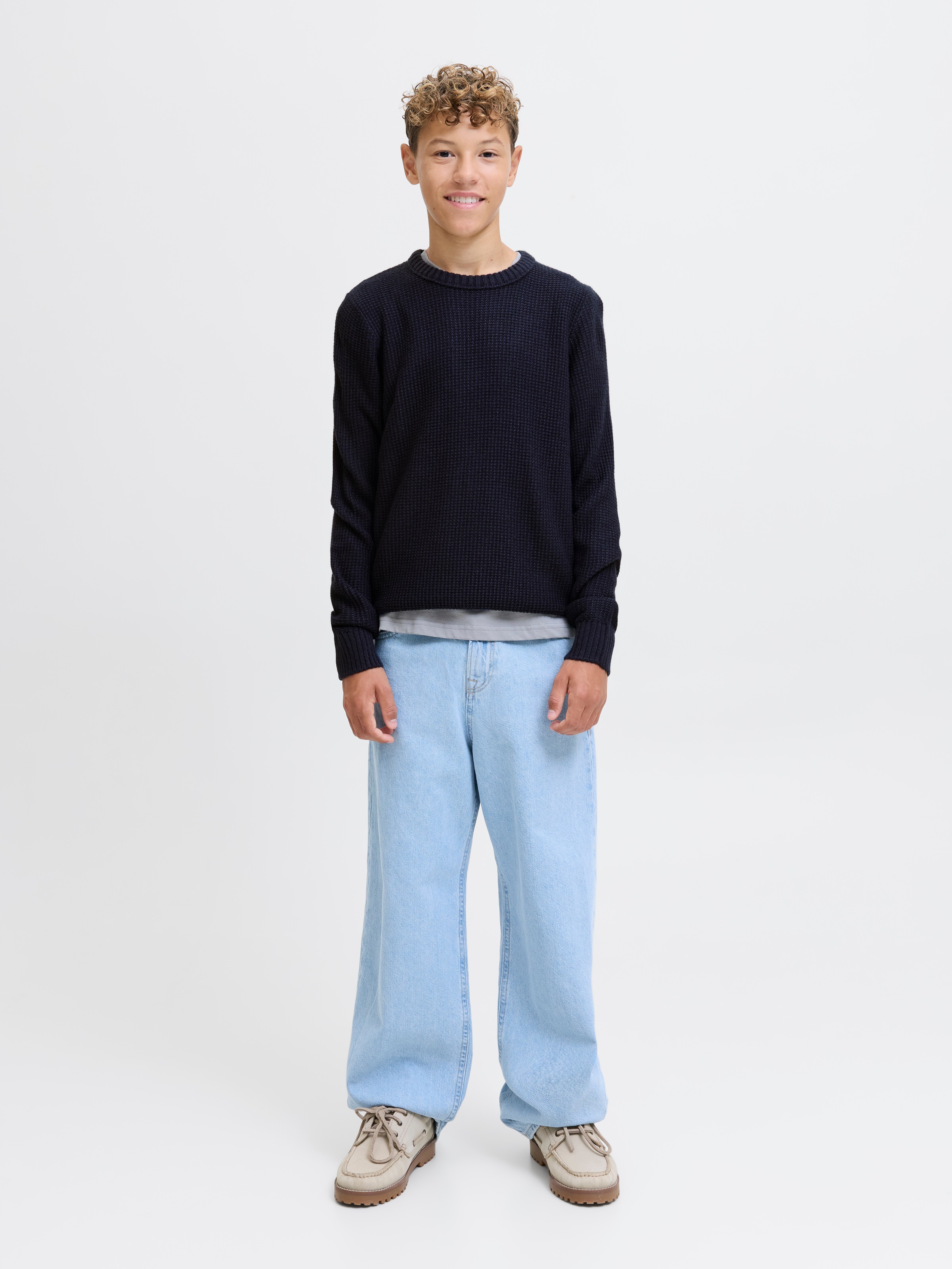 Jack & Jones Junior Rundhalspullover »JJROY KNIT CREW NECK AW25 JNR«