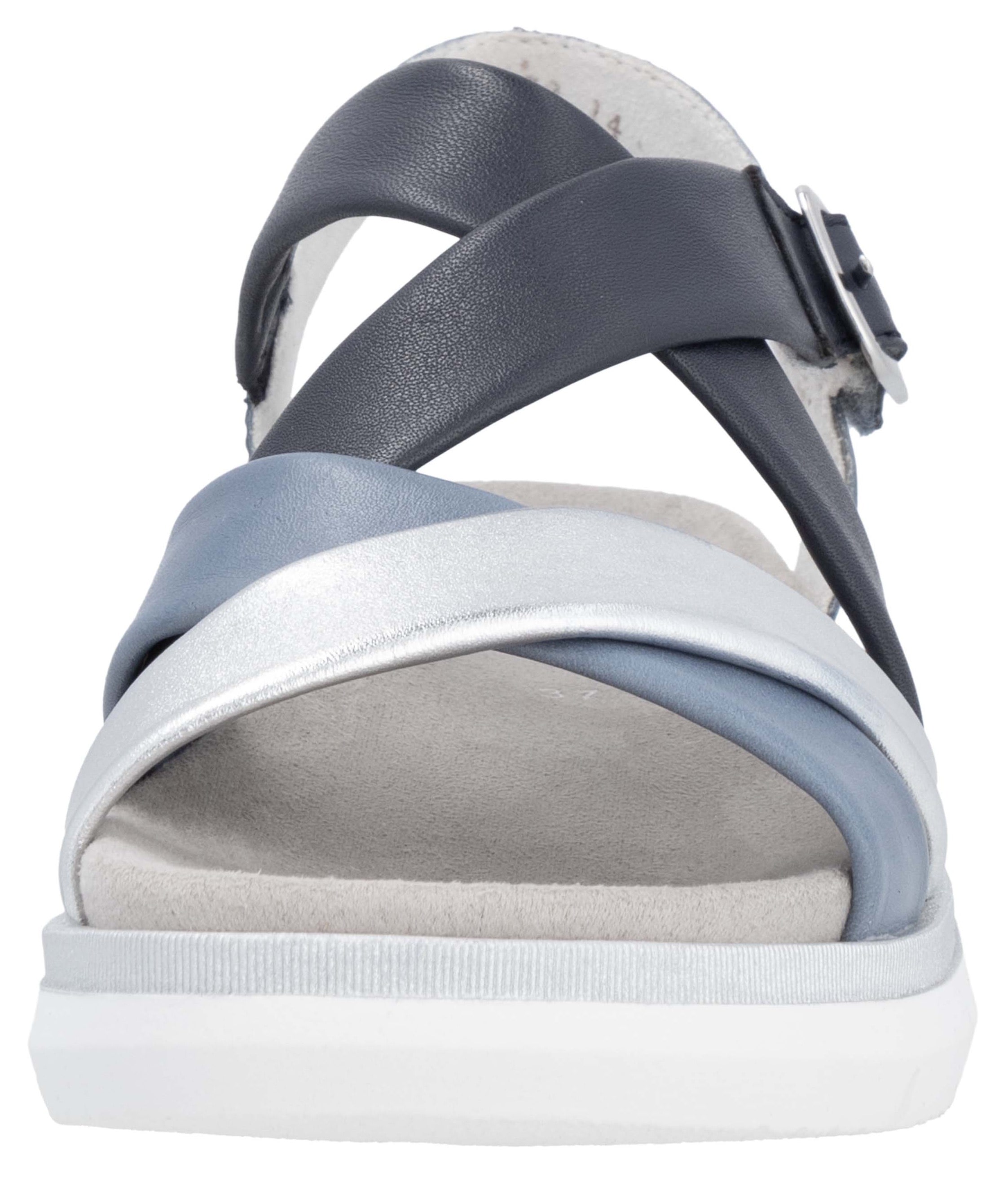 Remonte Riemchensandale »Elisabeth Hurley-Collection«, Keilabsatz, Sommerschuh, Sandalette mit Kreuzbandage