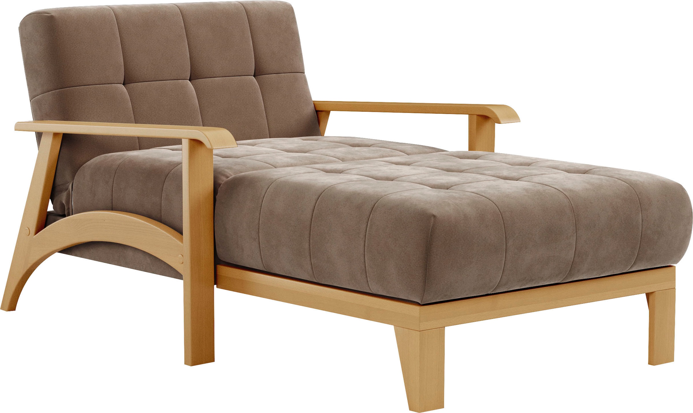 sit&more Recamiere »Billund« Armlehnen aus eichefarbigem Buchenholz, verschiedene Bezüge und Farben