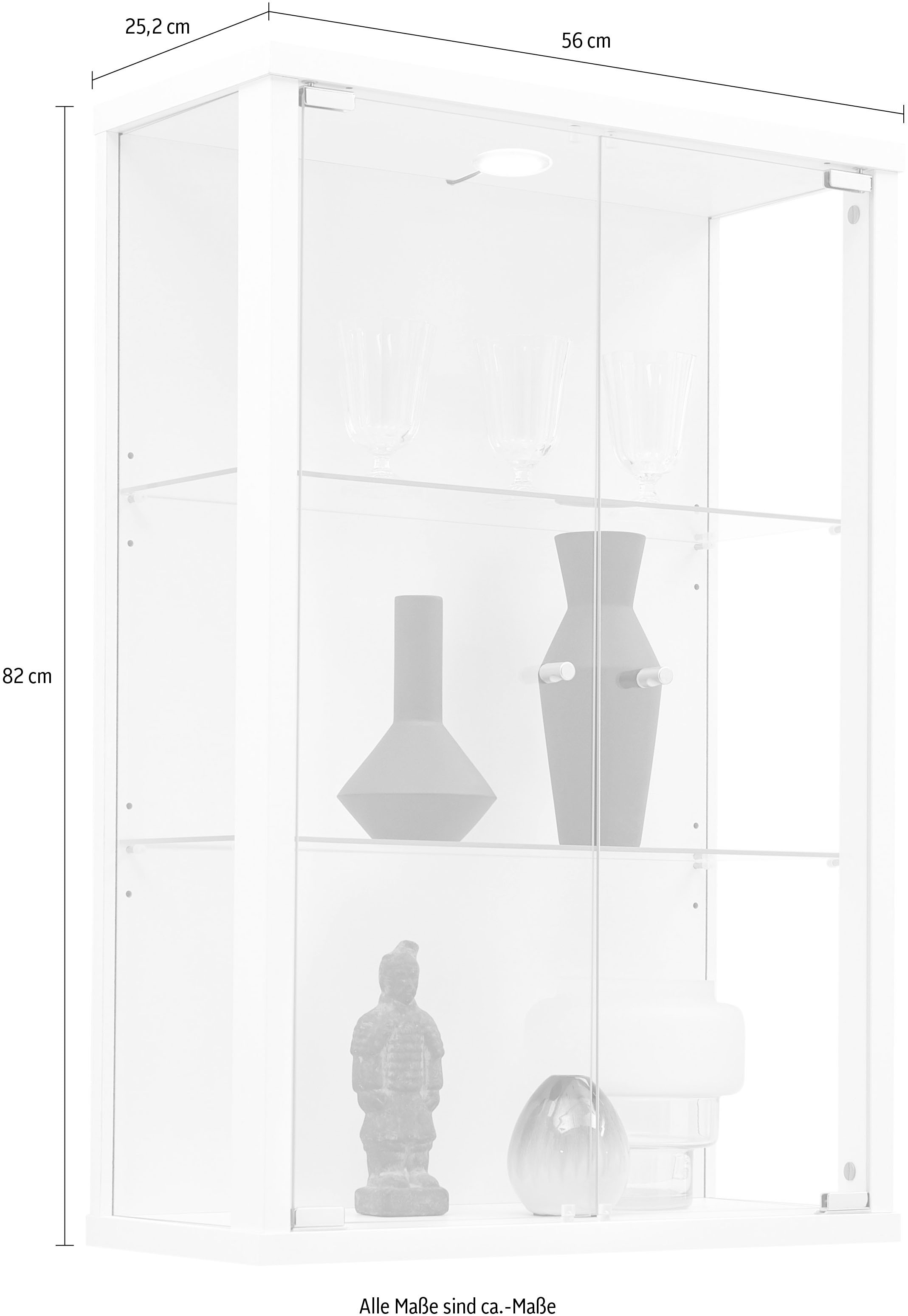 fif möbel Vitrine »OPTIMA«, Hängevitrine/Glasvitrine 2x Glastür,perfekt für Sammler,Sammlervitrine